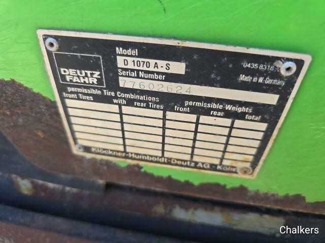  Deutz-Fahr D1070A-S Tractor