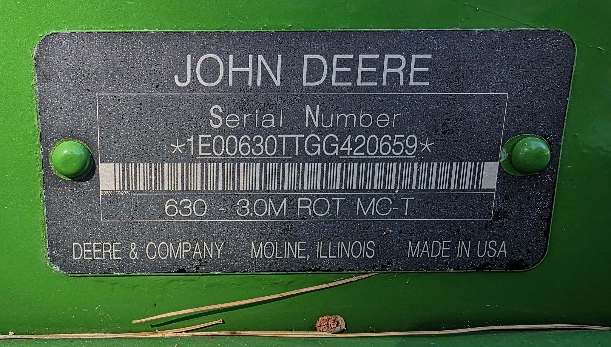 2016 John Deere 630 Mower Conditioner