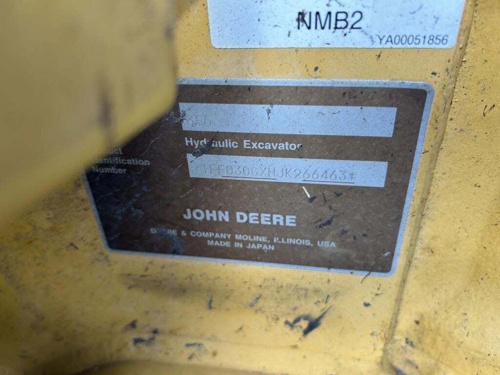 2019 Deere 30G Mini Excavator