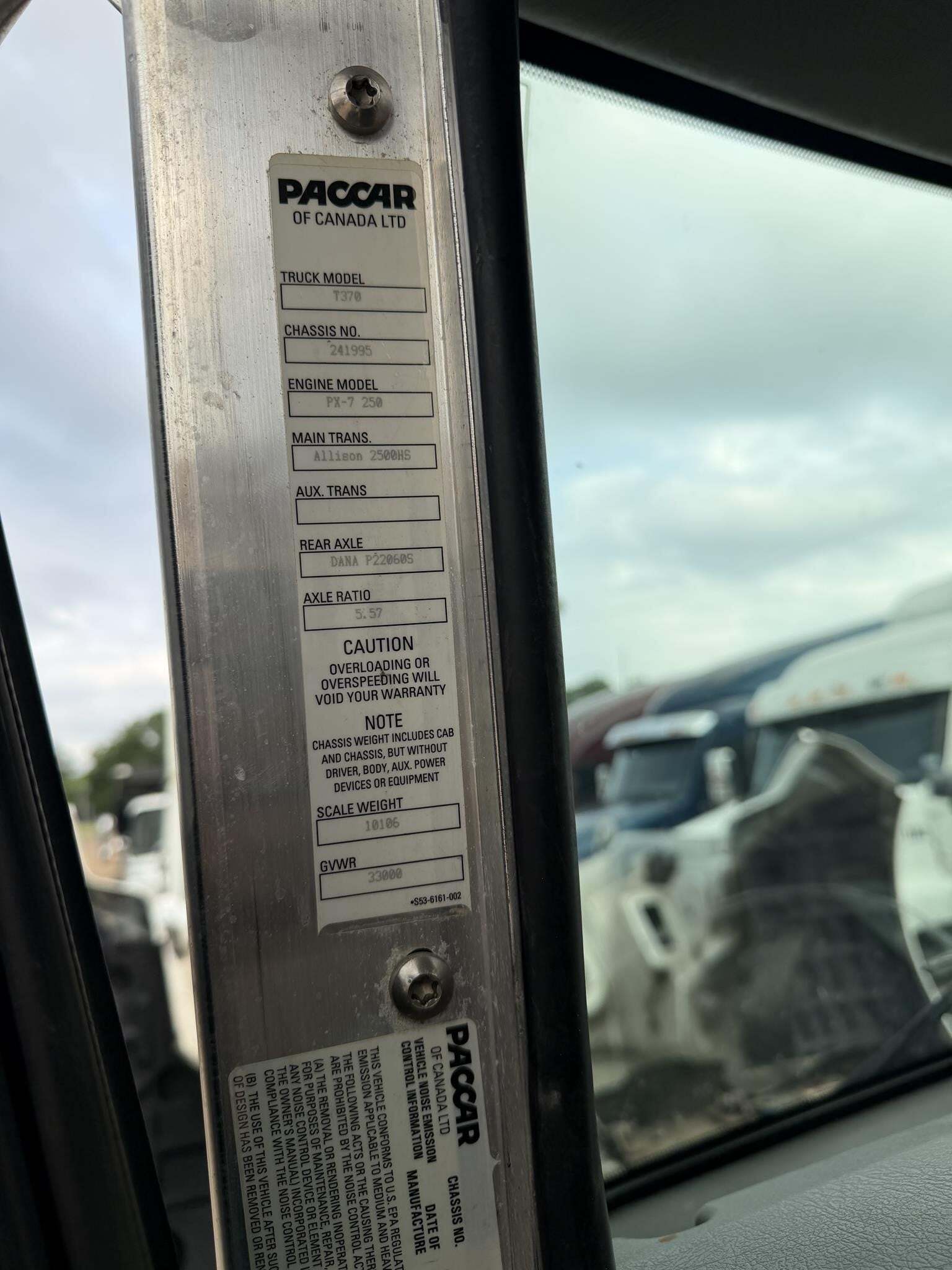 2019 Kenworth T370 Miscellaneous