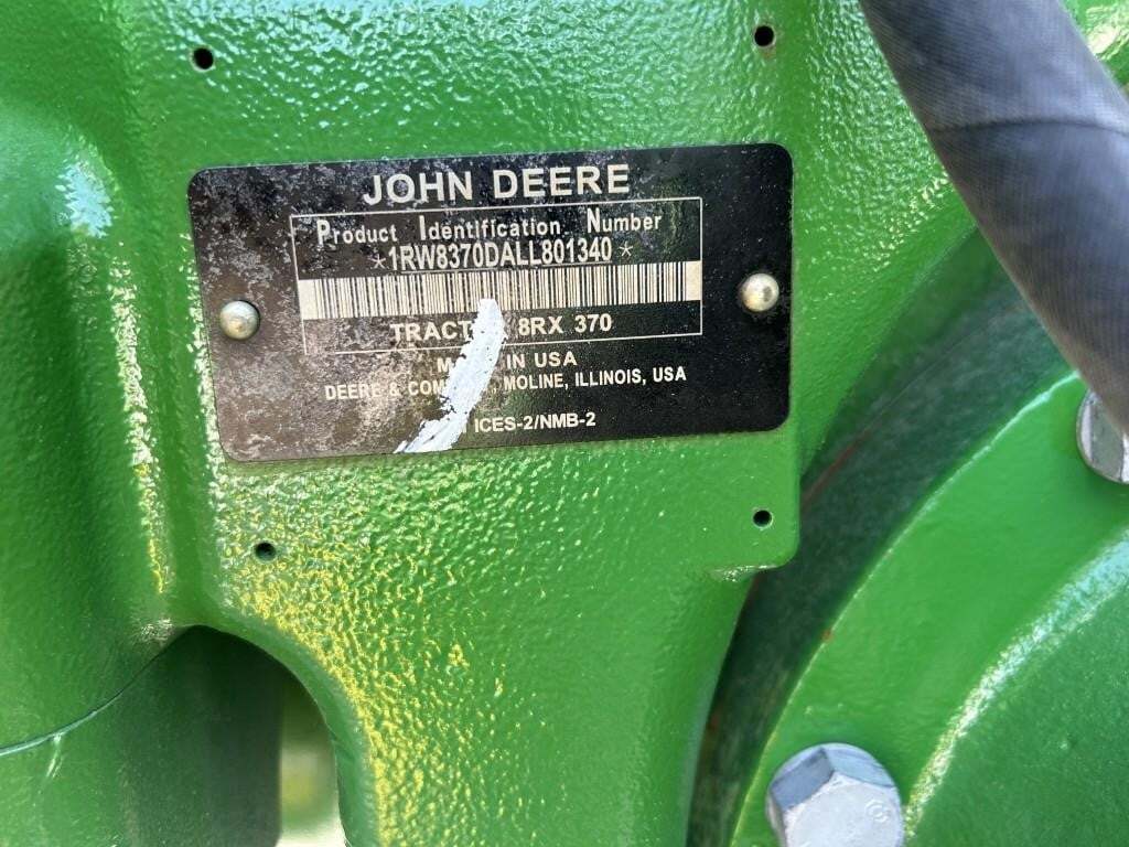 2020 John Deere 8RX 370 Tractor