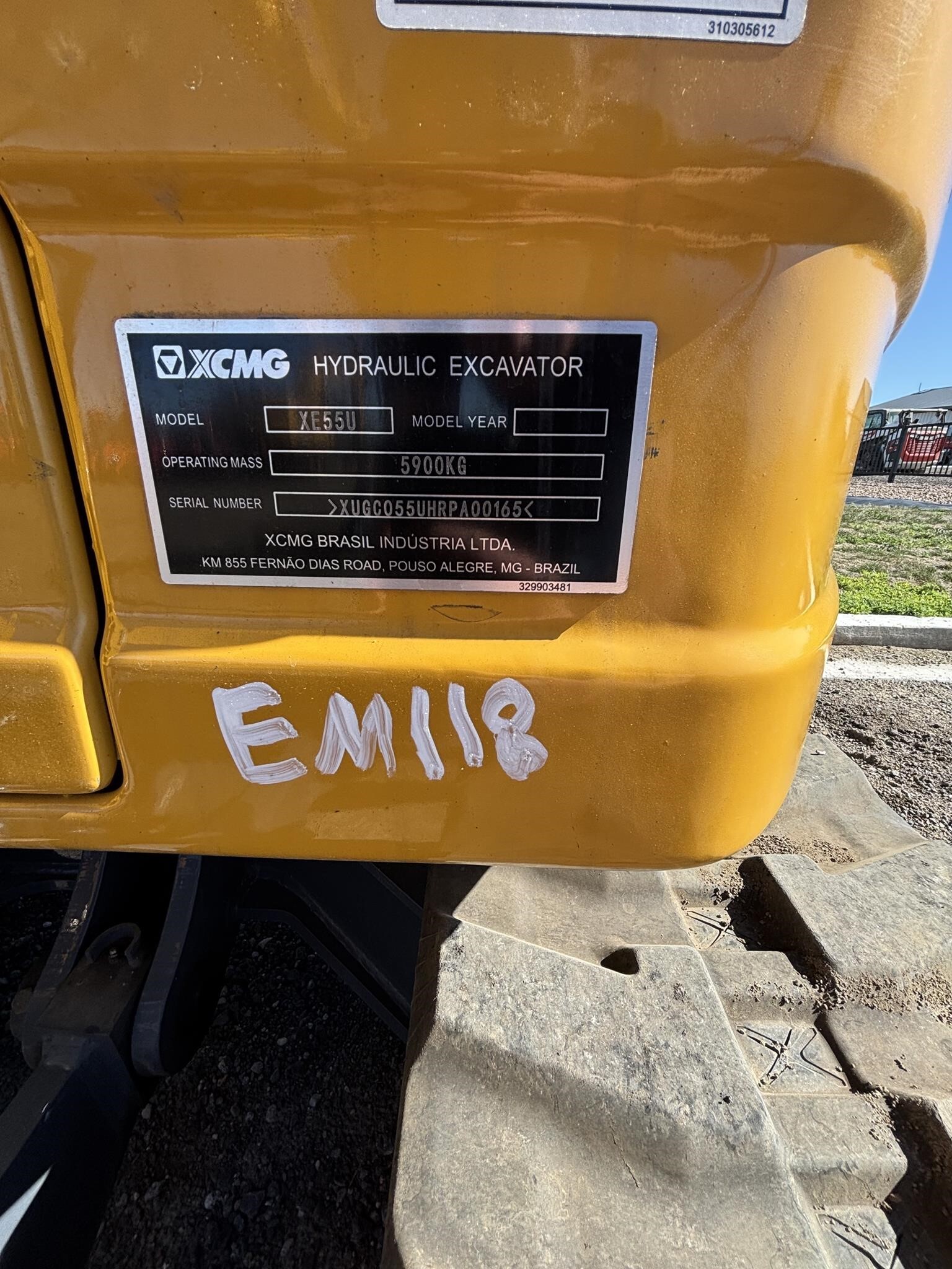 2024 XCMG XE55U Mini Excavator