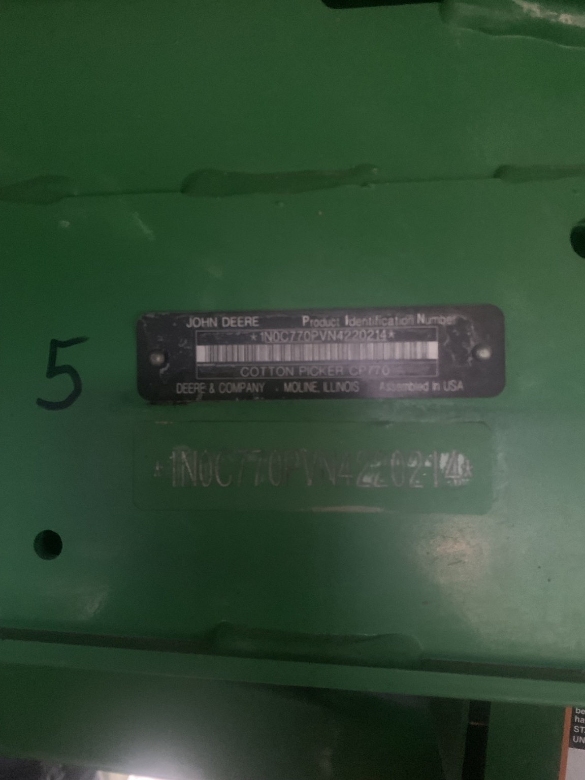2022 John Deere CP770 Cotton Equipment