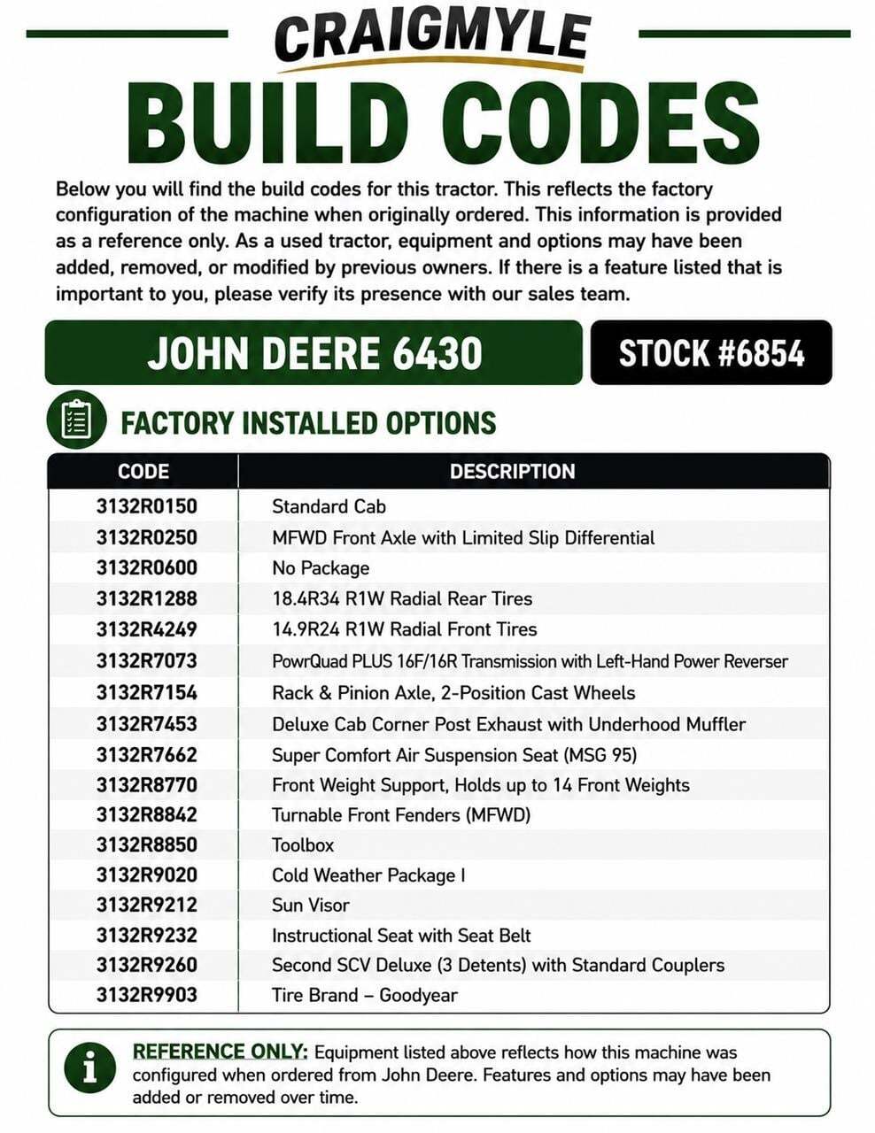 2008 John Deere 6430 Tractor