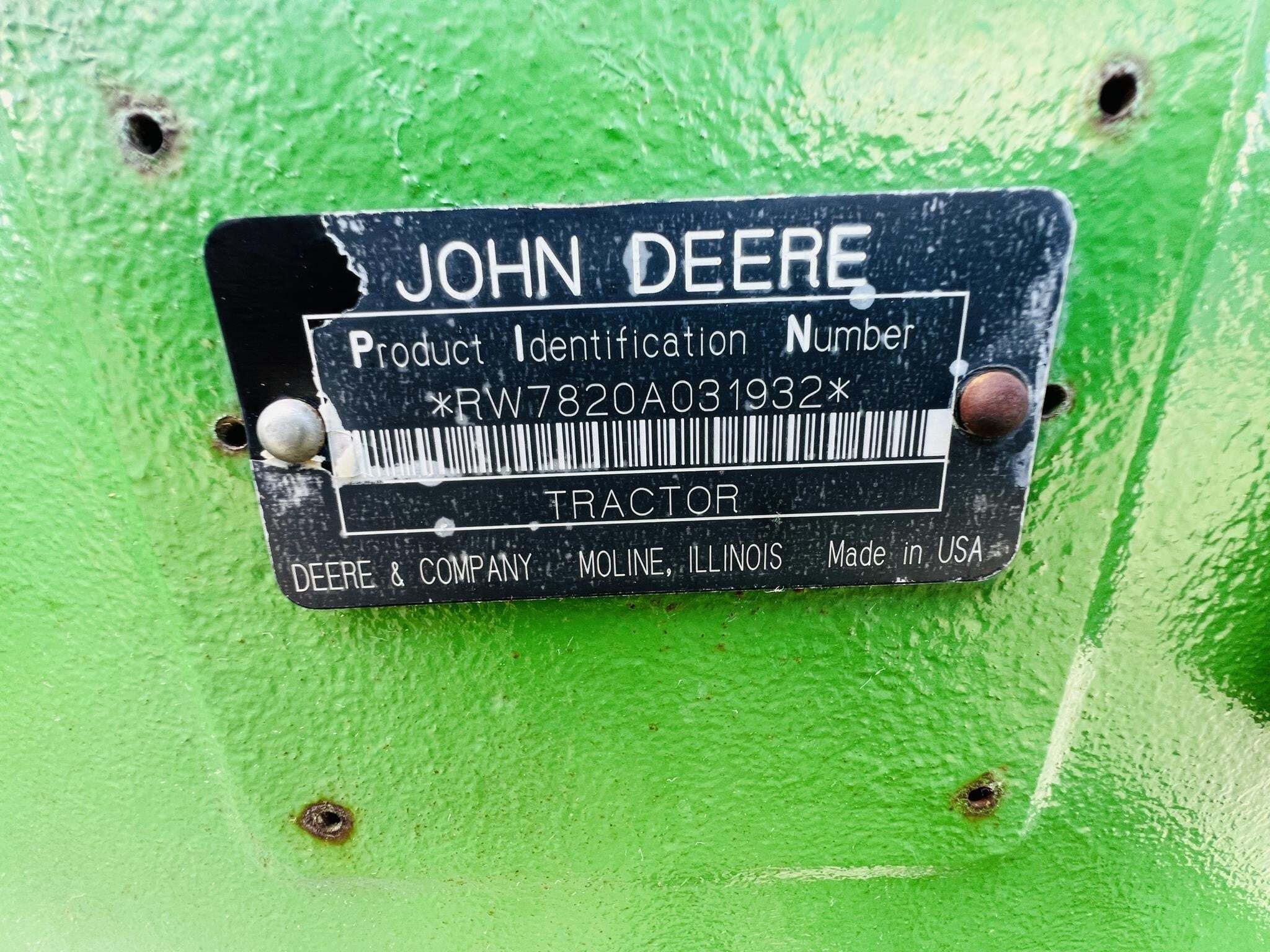 2005 John Deere 7820 Tractor