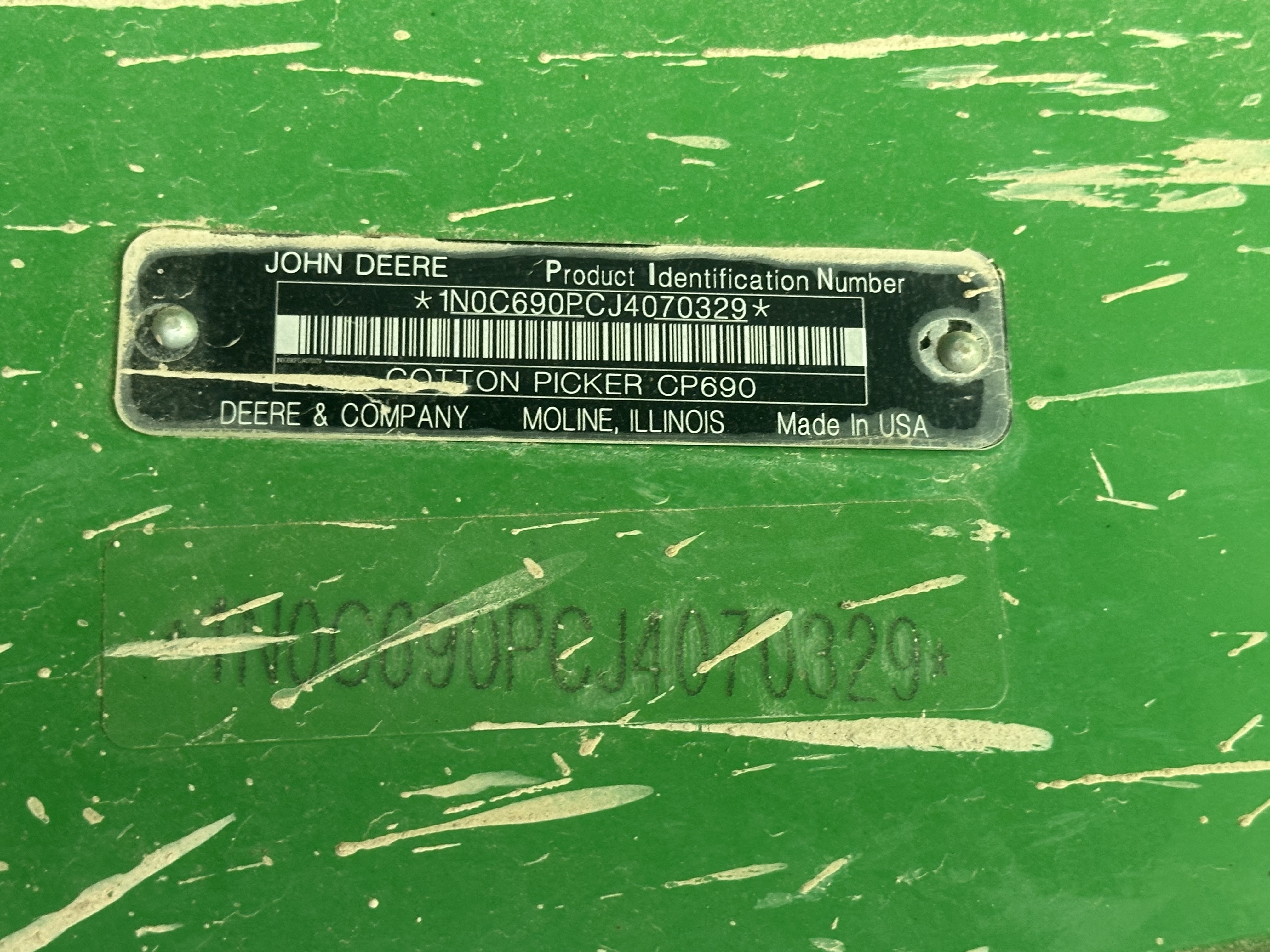 2018 John Deere CP690 Cotton Equipment