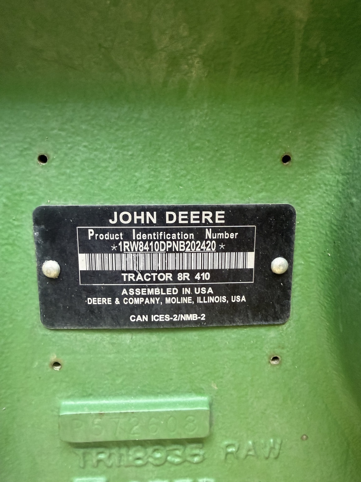 2022 John Deere 8R 410 Tractor