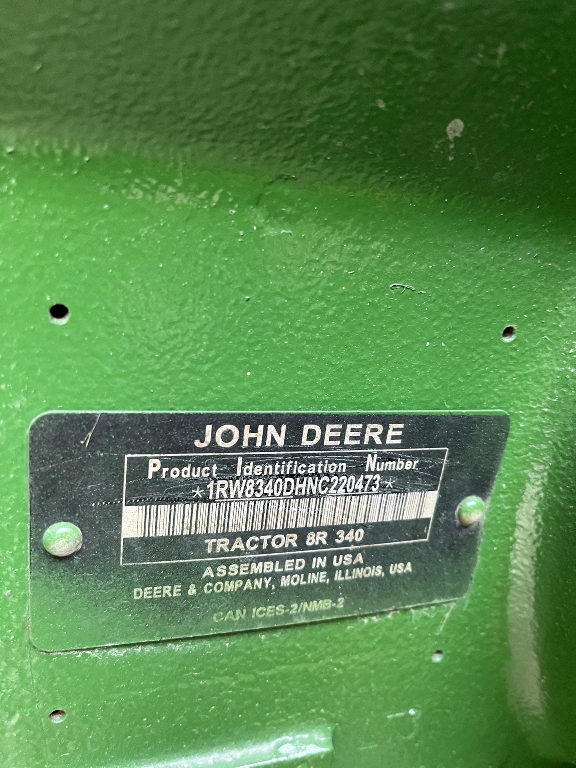 2022 John Deere 8R 340 Tractor
