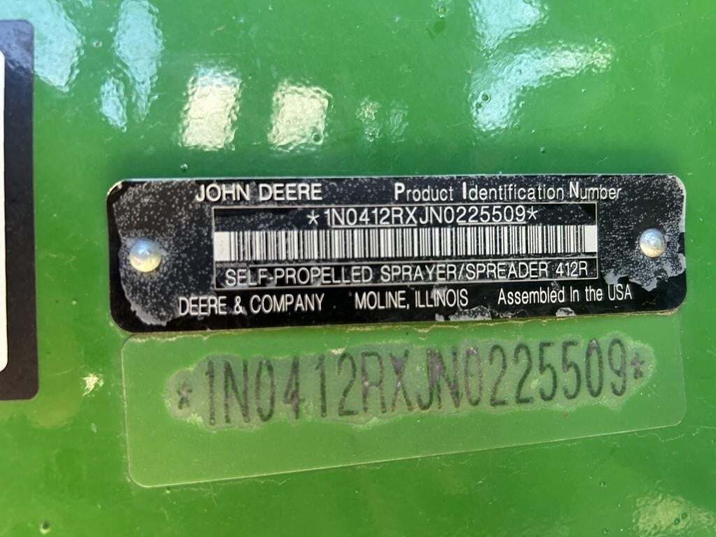 2022 John Deere 412R Self-Propelled Sprayer