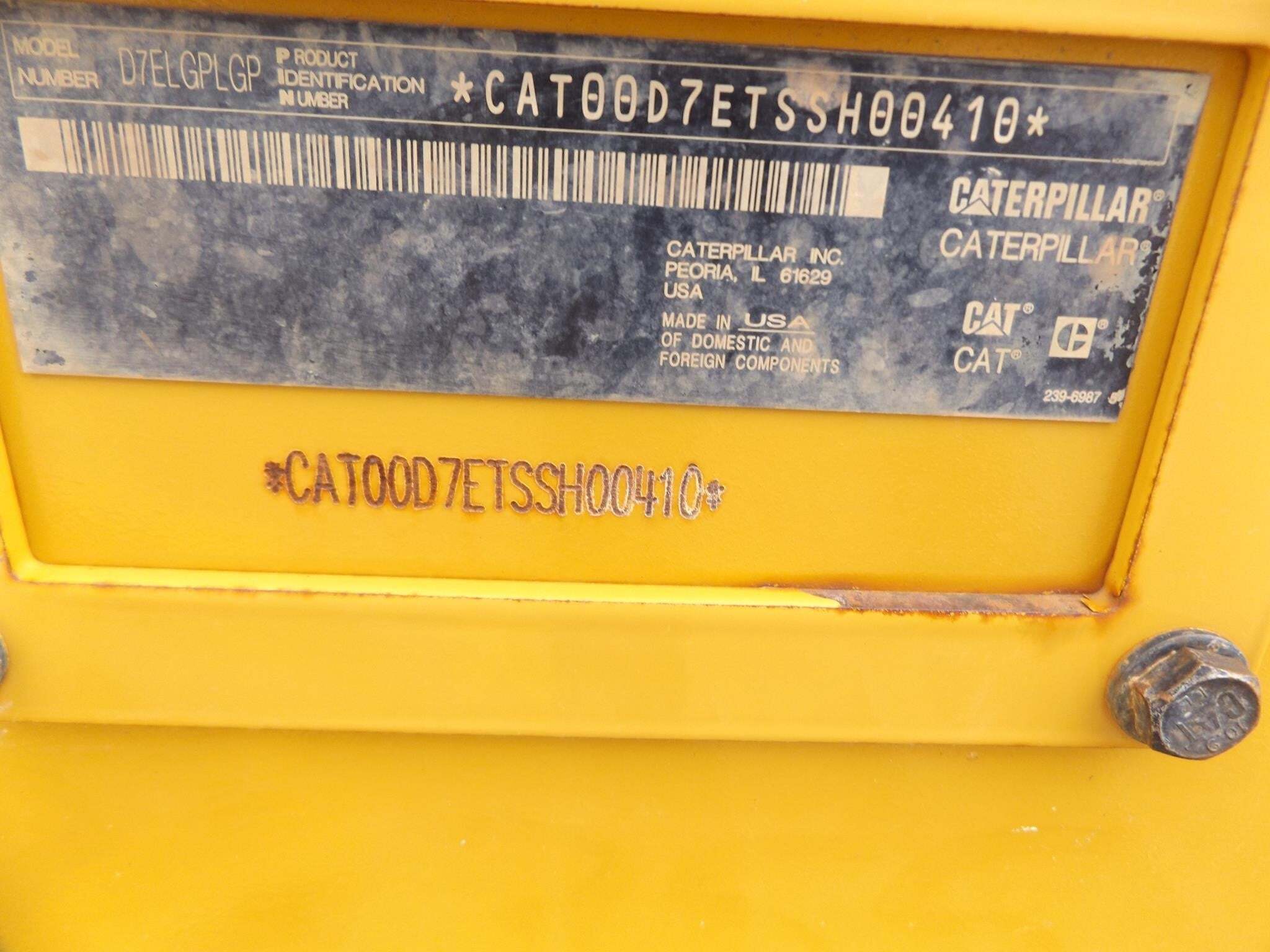 2017 Caterpillar D7E LGP Dozer