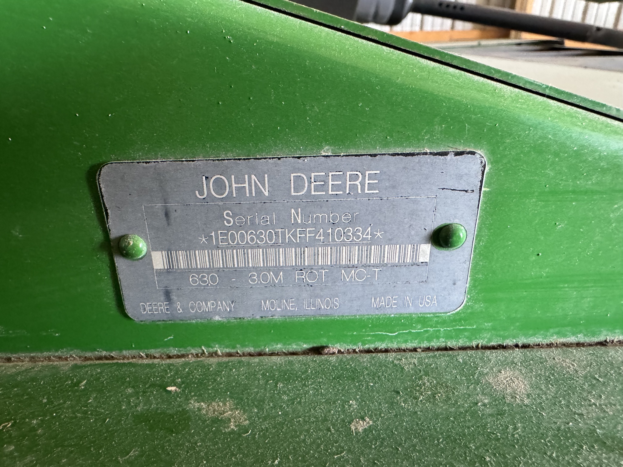 2015 John Deere 630 Mower Conditioner