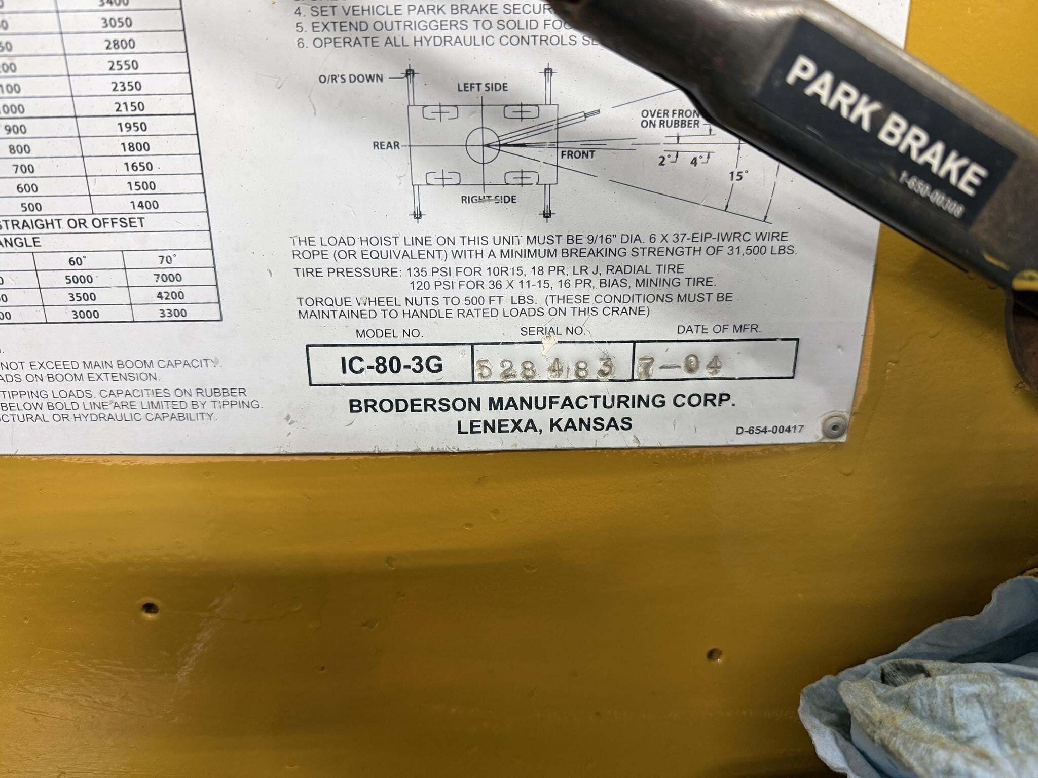 2004 Broderson IC80-3G Crane