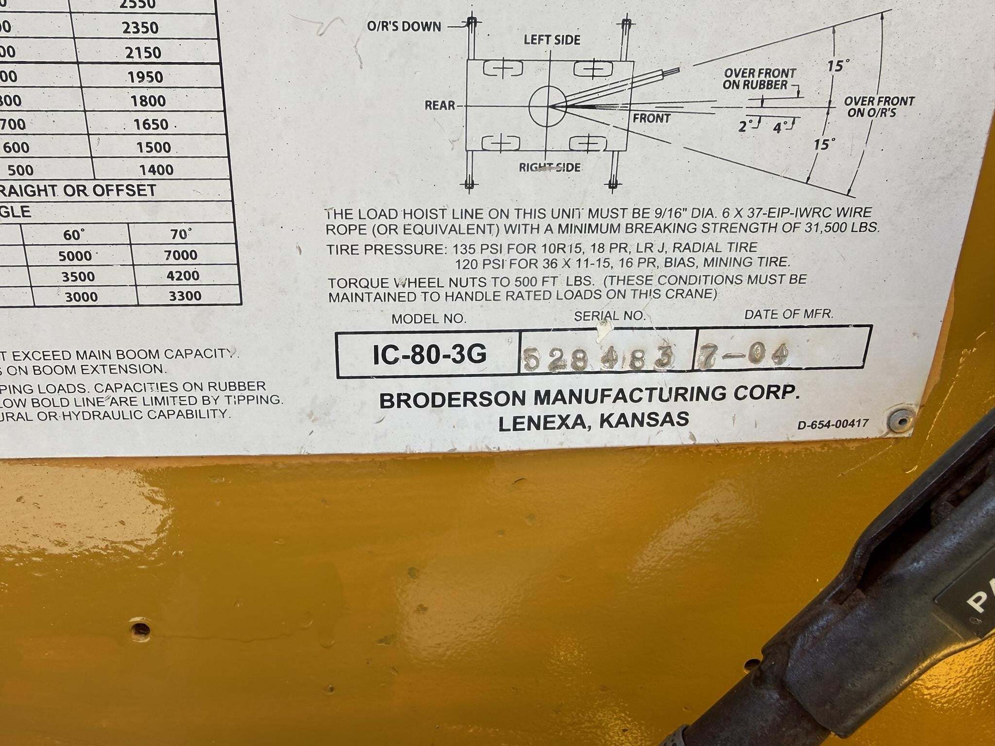 2004 Broderson IC80-3G Crane