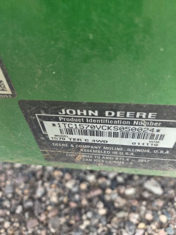 2019 John Deere 1570 Lawn Mower
