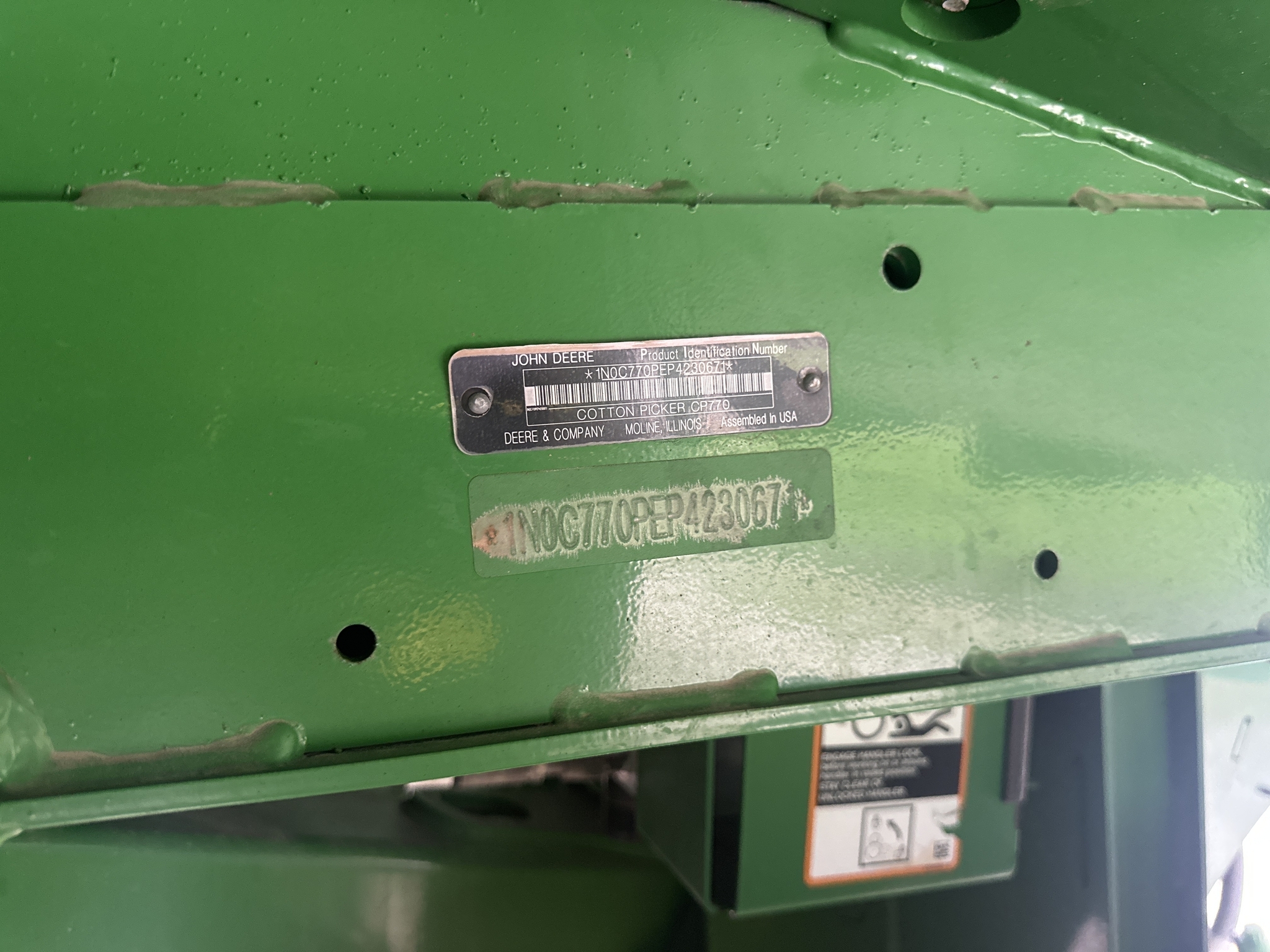 2023 John Deere CP770 Cotton Equipment