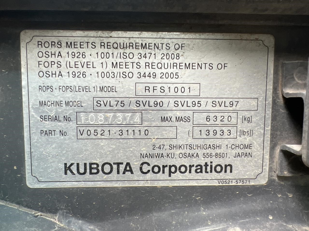 2023 Kubota SVL97-2 Skid Steer