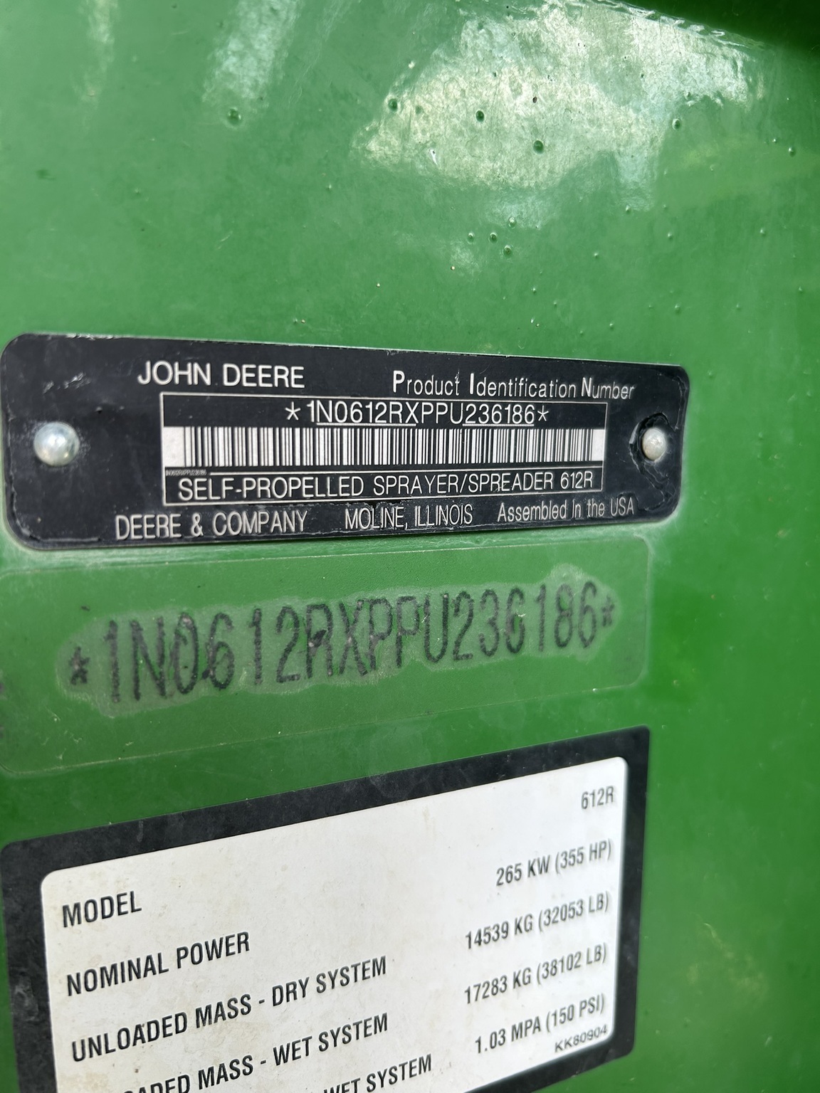 2023 John Deere 612R Self-Propelled Sprayer