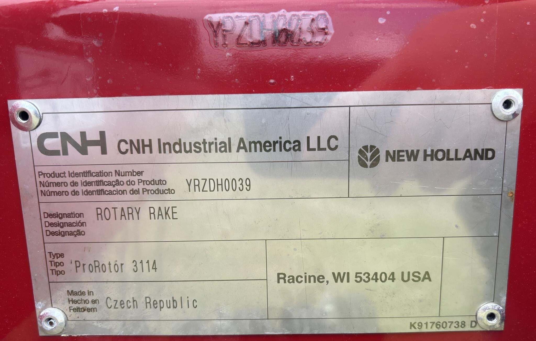 2026 New Holland Prorotor 3114 Rake