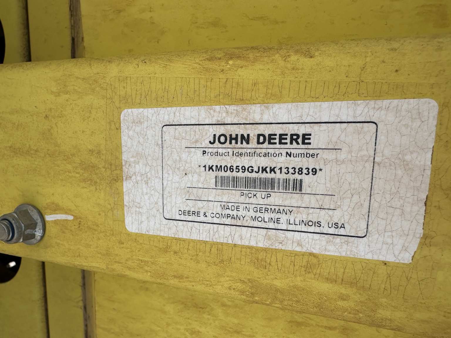 2019 John Deere 659 Forage Harvester Head