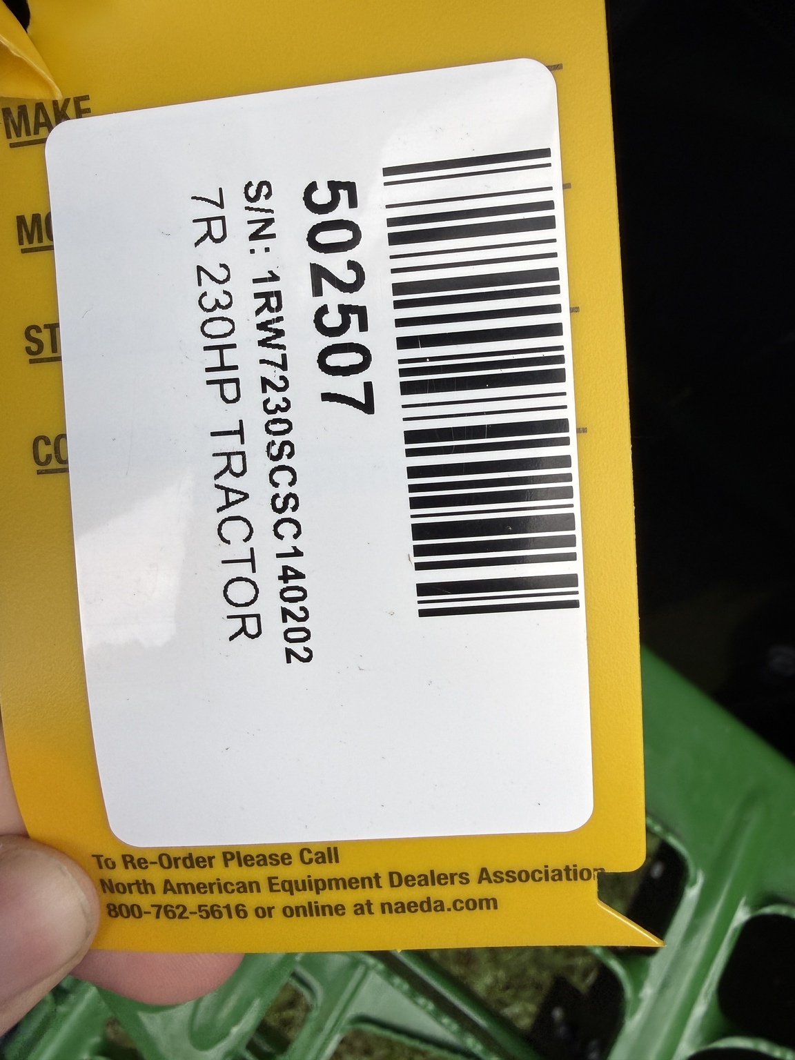 2025 John Deere 7R 230 Tractor