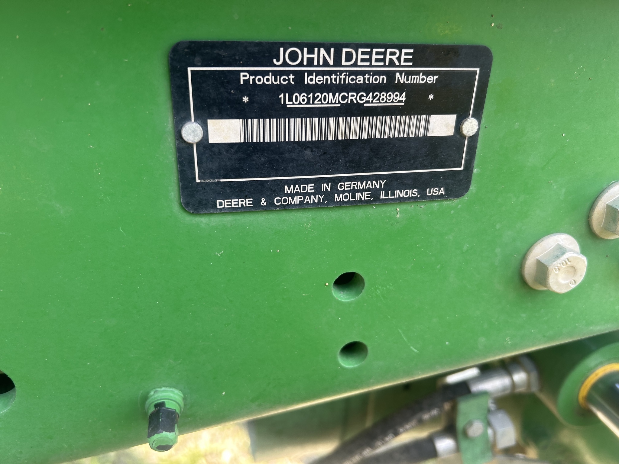 2024 John Deere 6120M Tractor