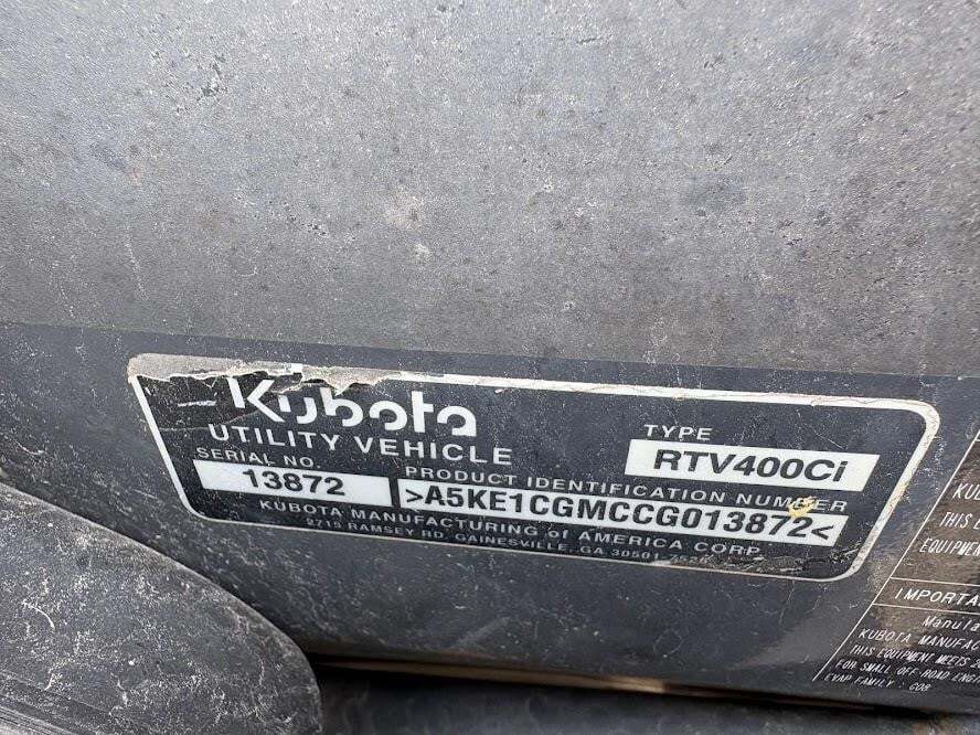 2013 Kubota RTV400CI ATVs and Utility Vehicle