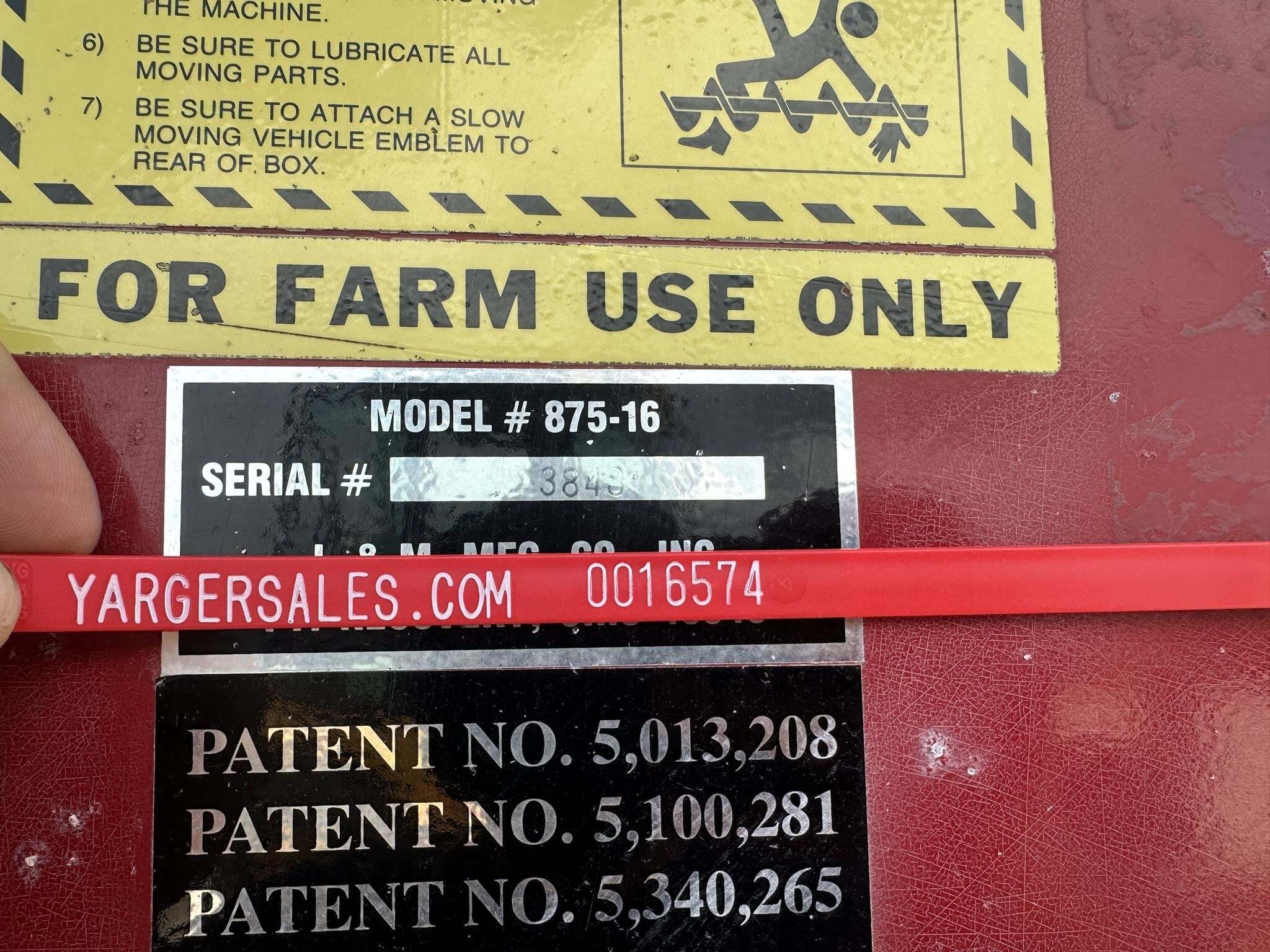  J&M 875-16 Grain Cart