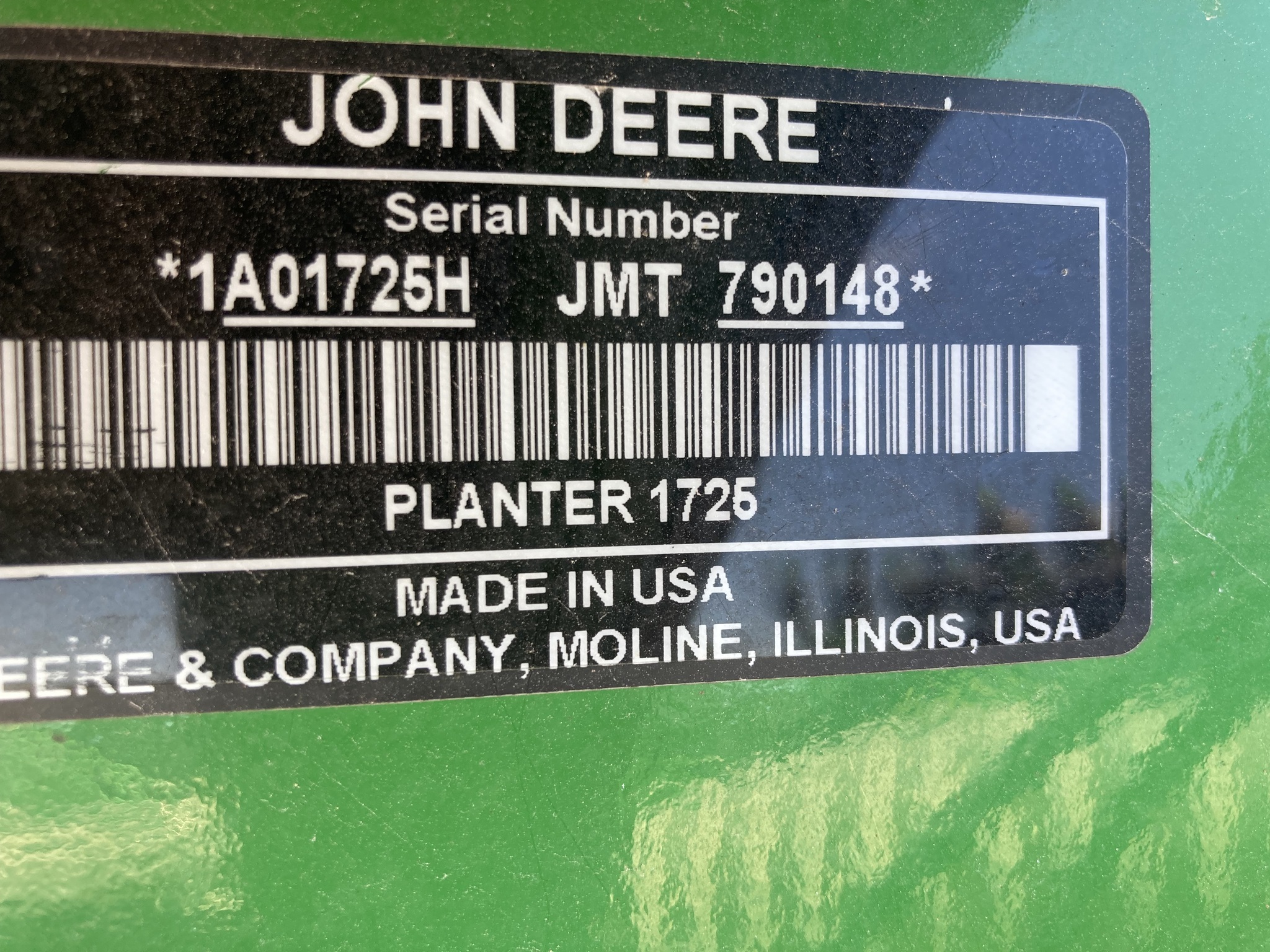 2021 John Deere 1725 CCS Planter