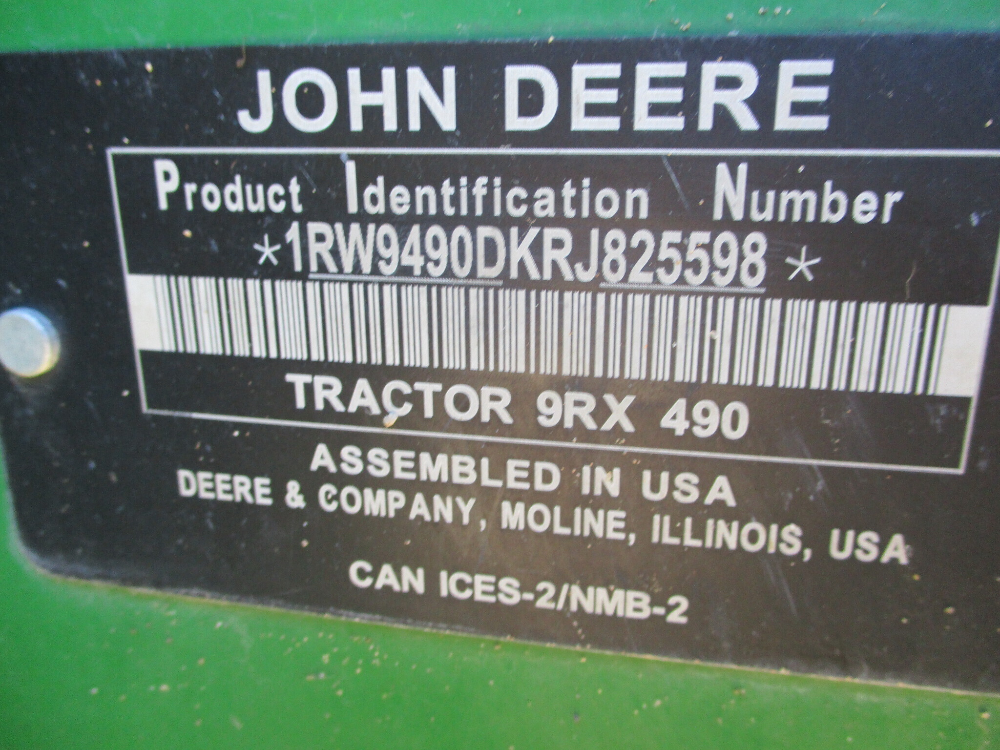 2024 John Deere 9RX 490 Tractor
