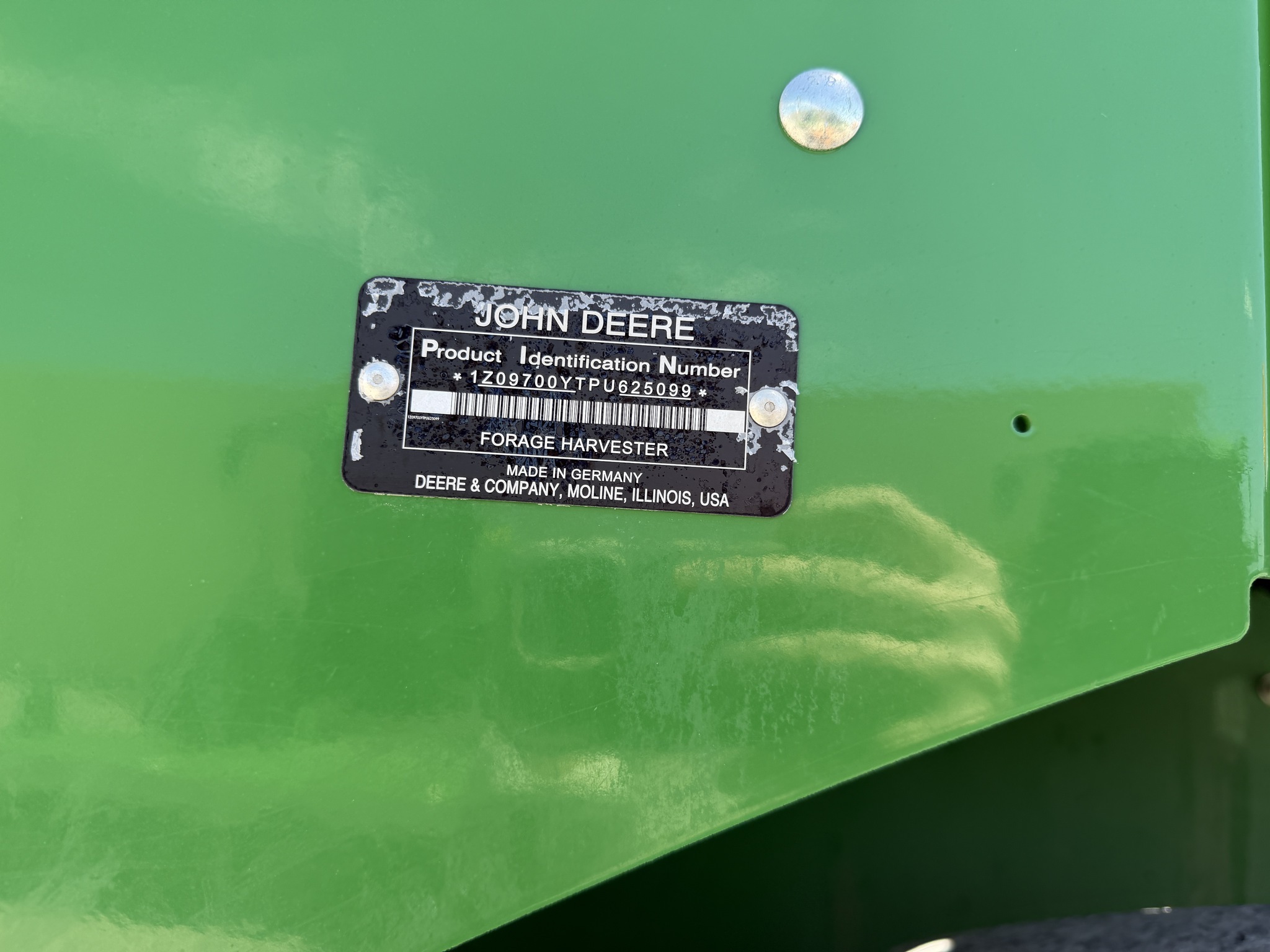 2024 John Deere 9700 Self-Propelled Forage Harvester