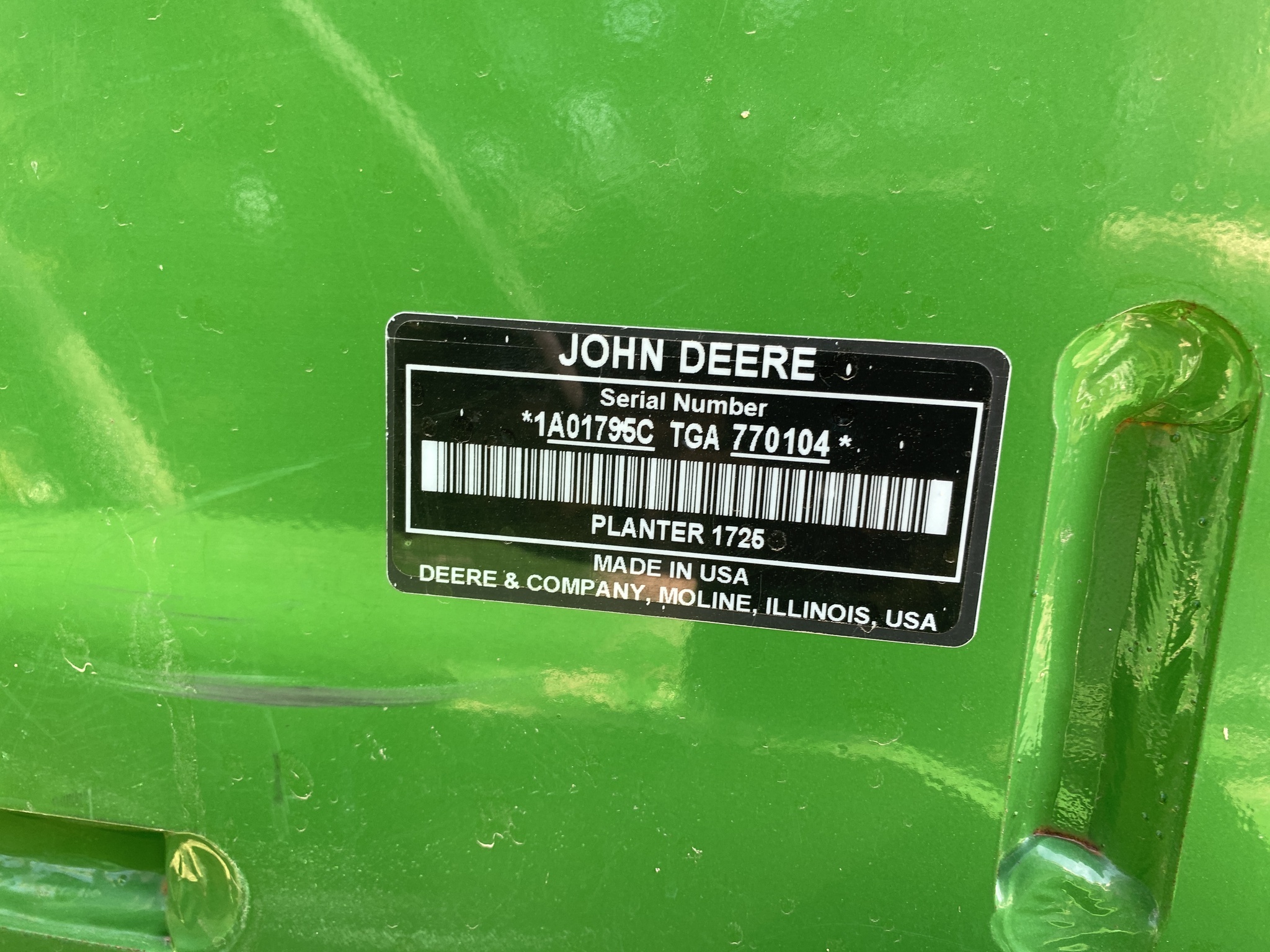 2017 John Deere 1795 Planter