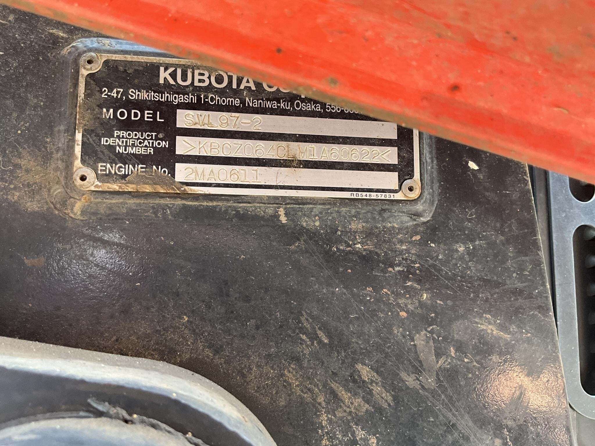 2021 Kubota SVL97-2 Skid Steer