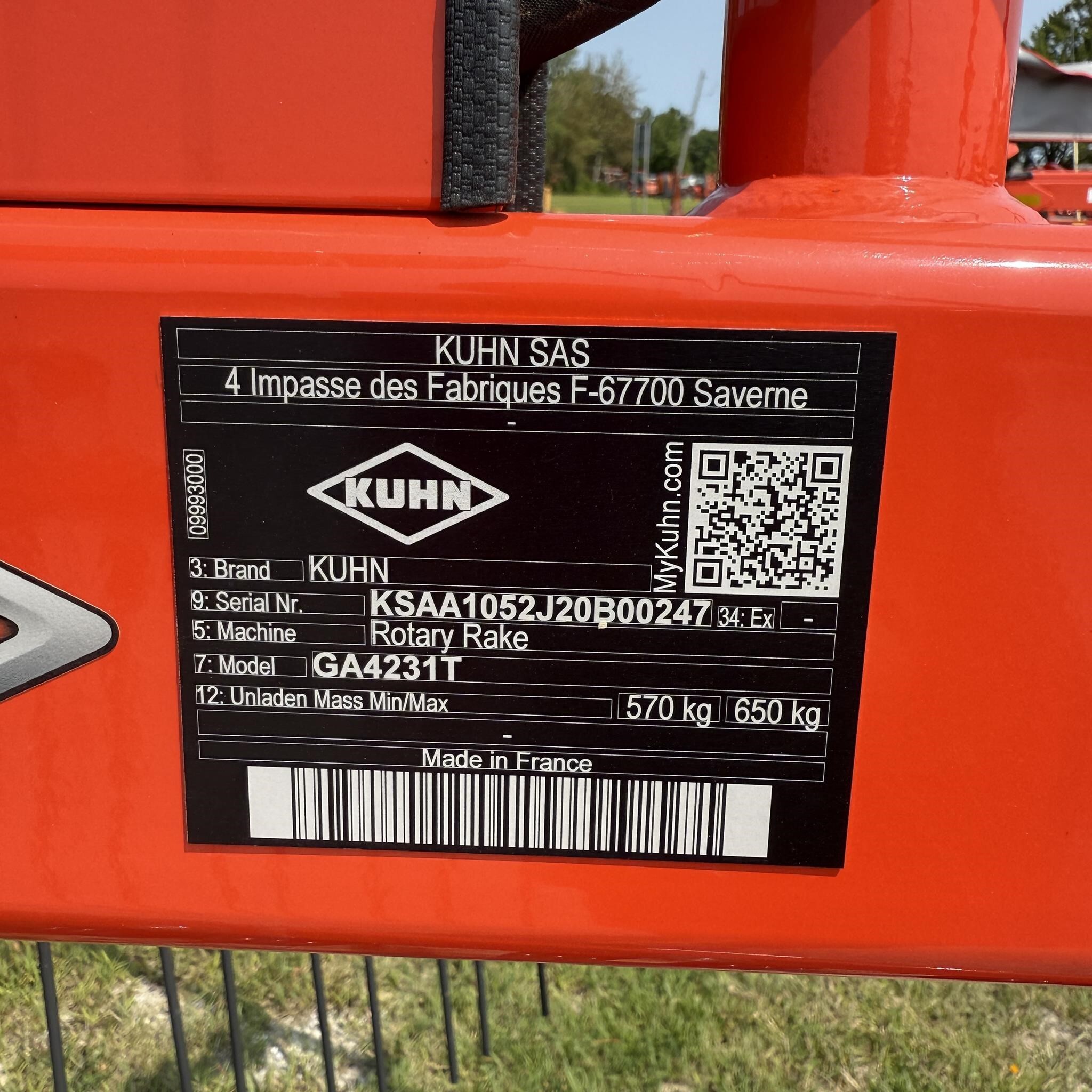  Kuhn GA4231T Rake