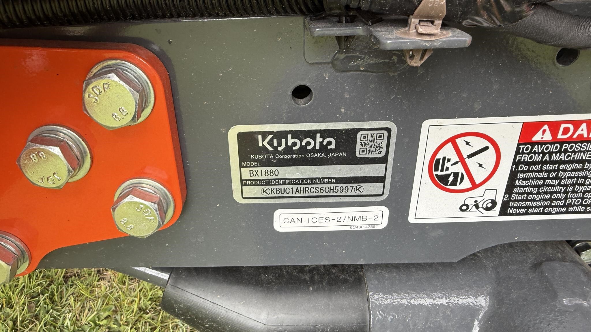 2026 Kubota BX1880 Tractor