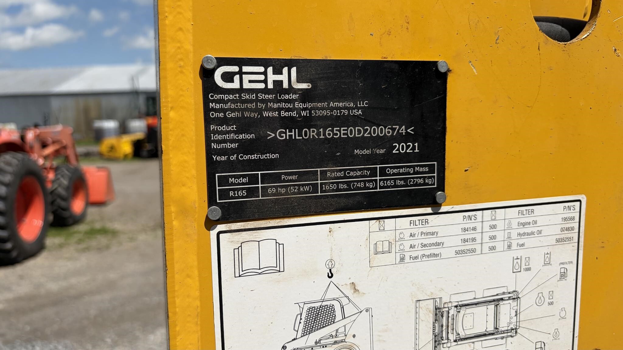 2021 Gehl R165 Skid Steer