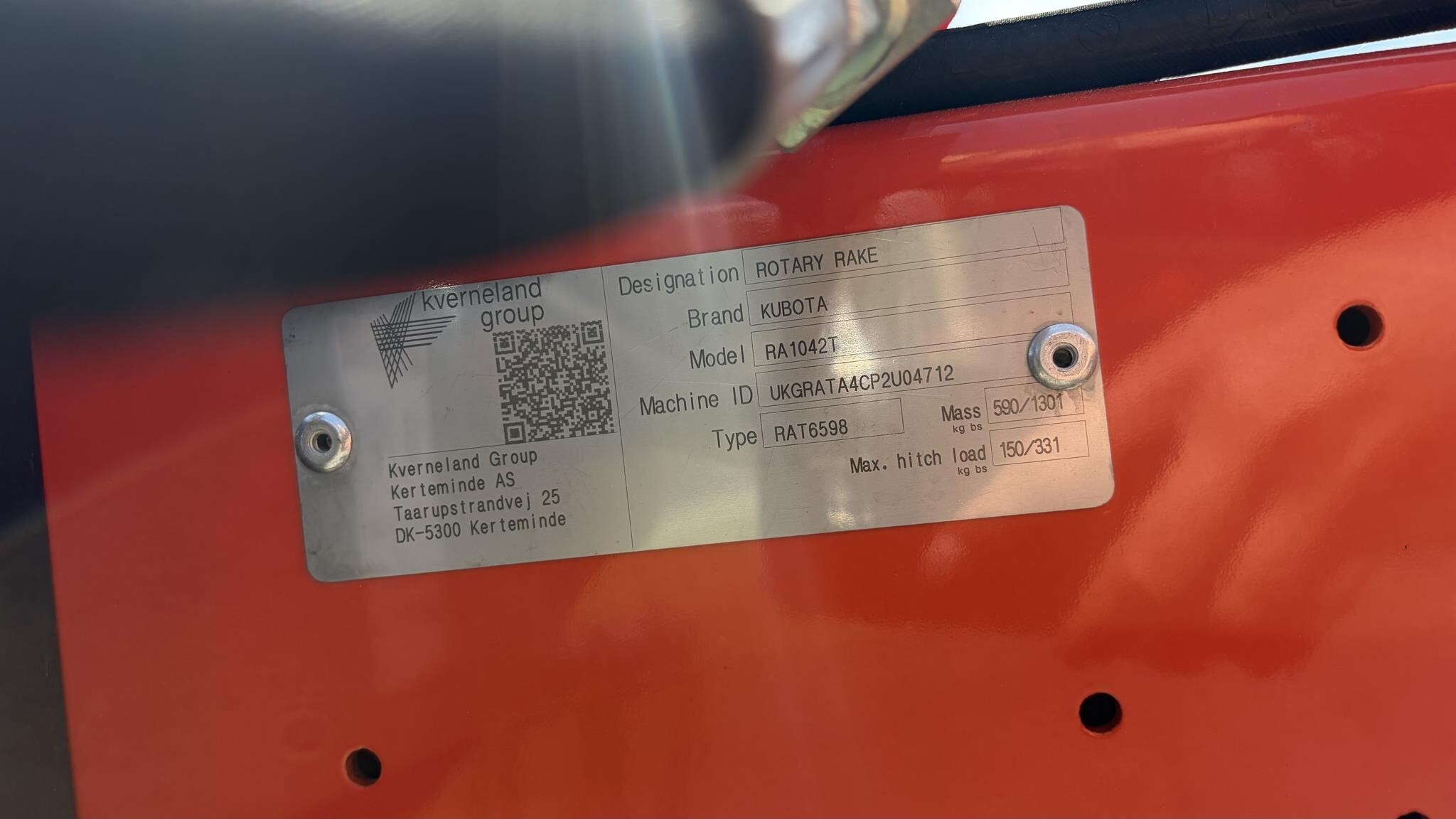 2026 Kubota RA1042T Rake
