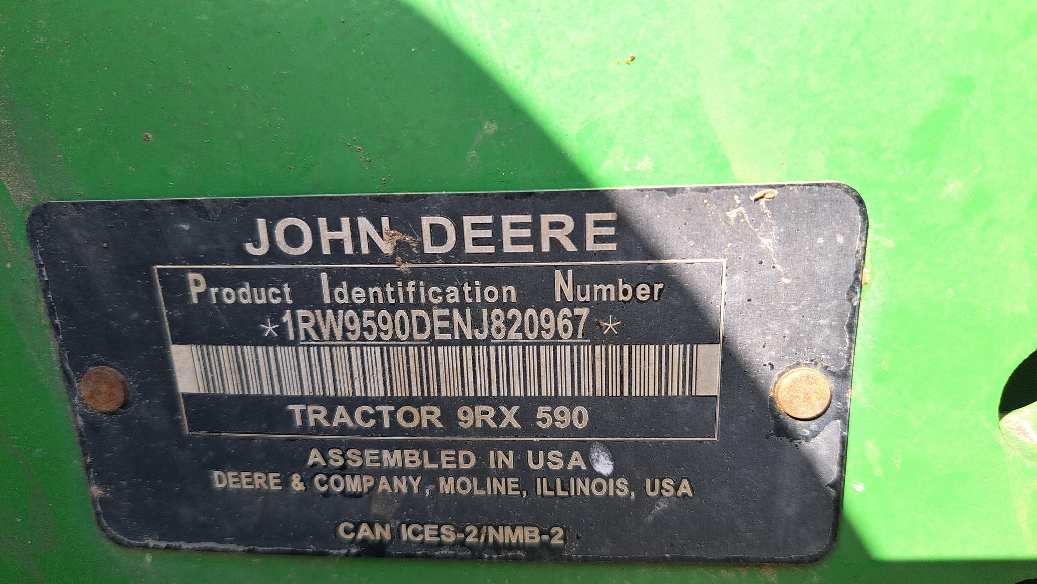 2022 John Deere 9RX 590 Tractor