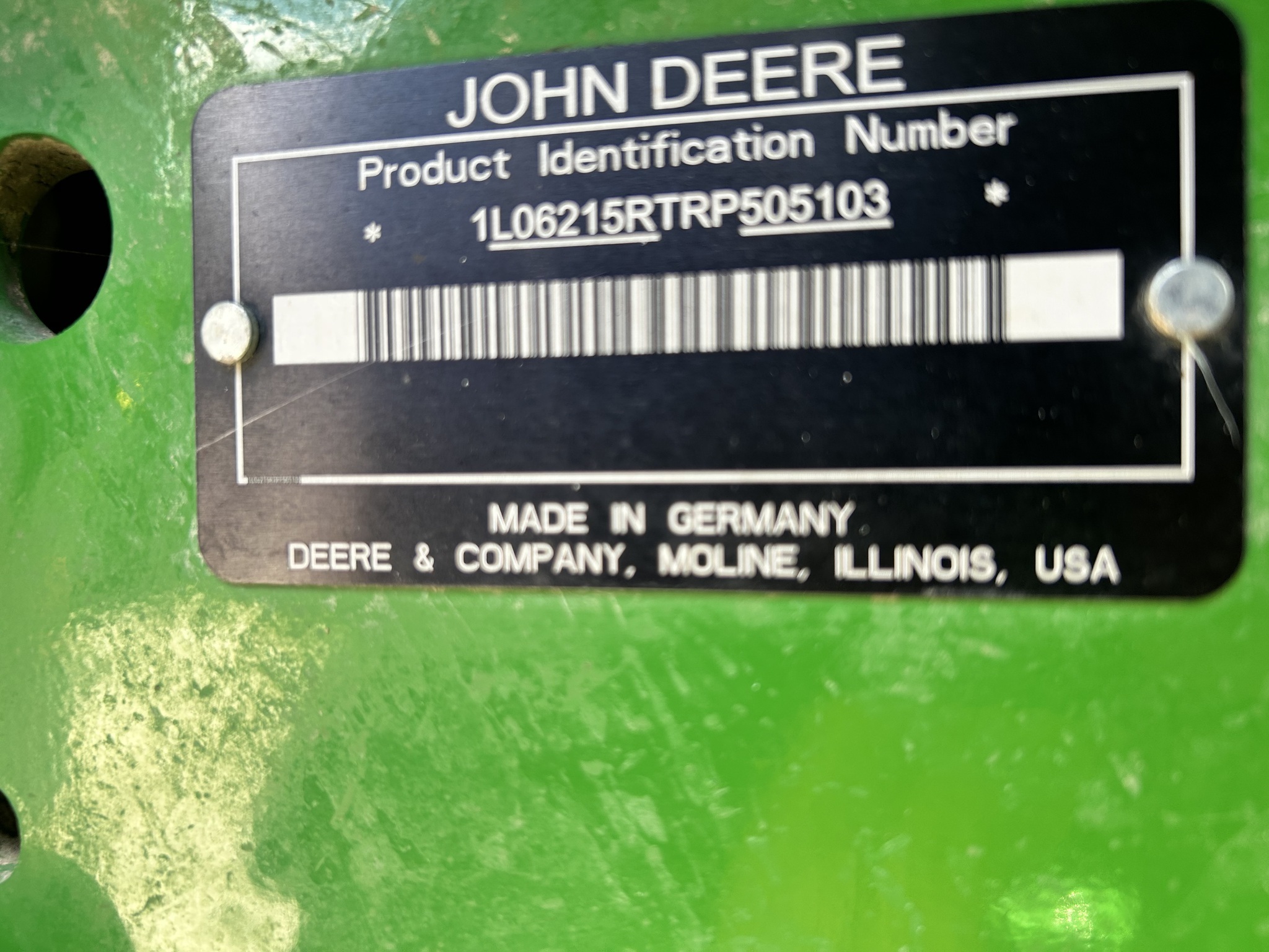 2025 John Deere 6R 215 Tractor