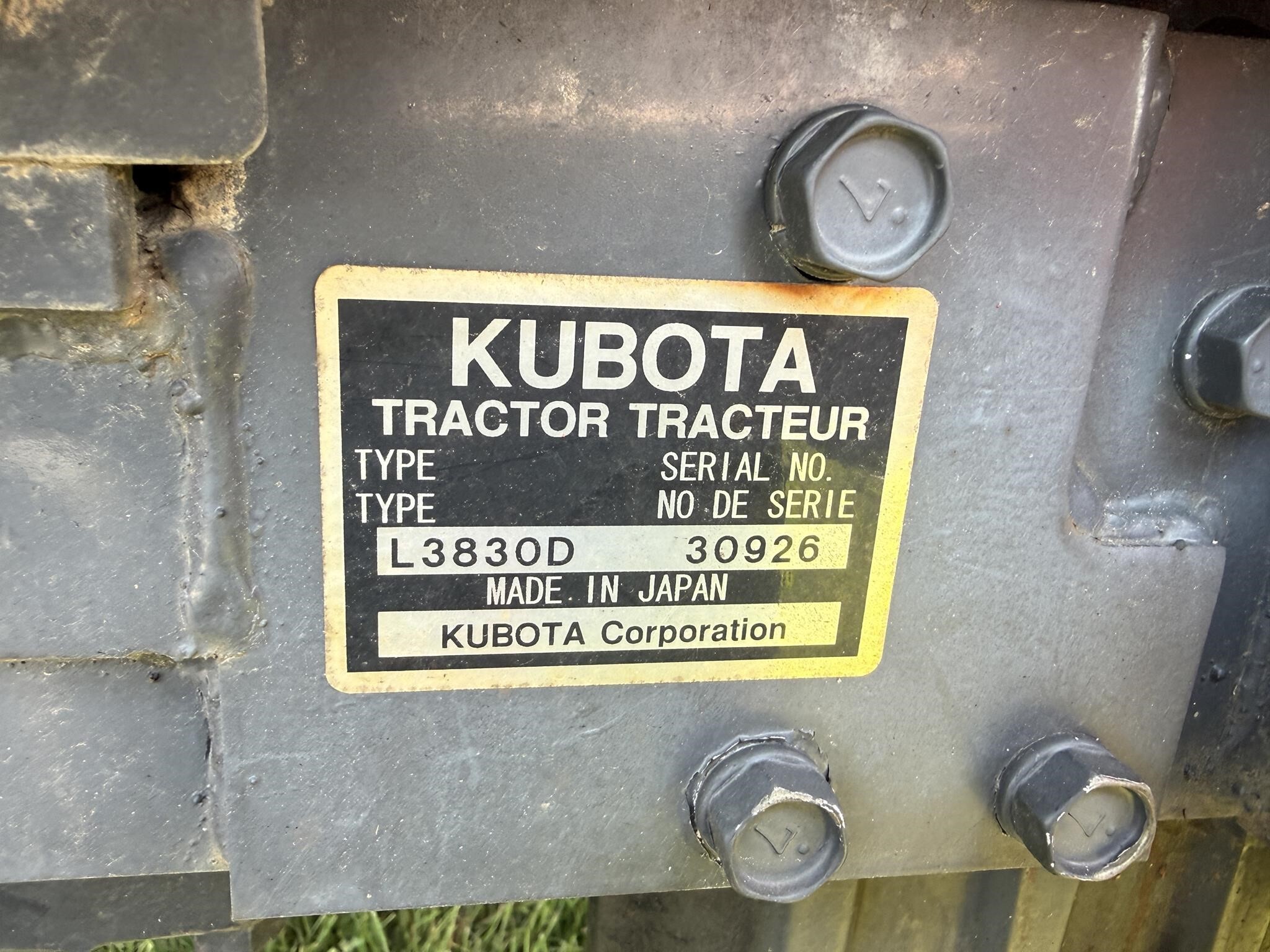  Kubota L3830GST Tractor