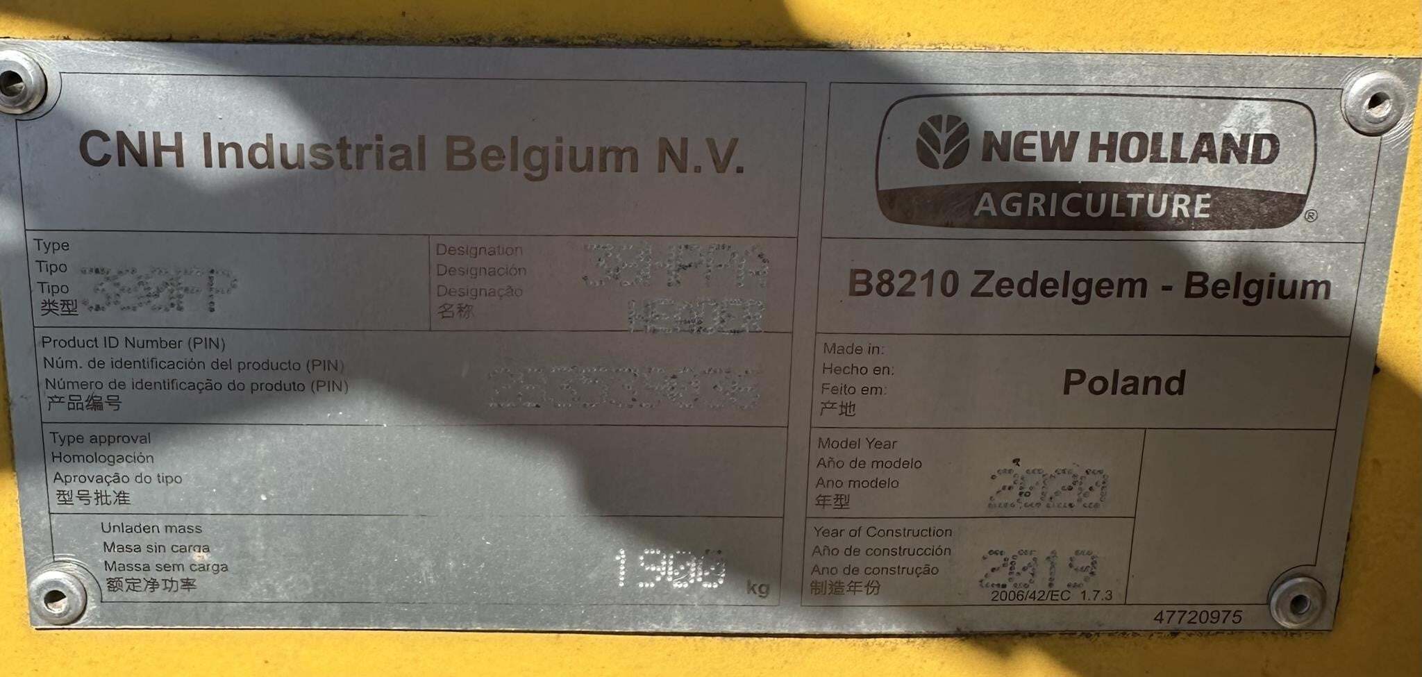 2021 New Holland 380HDY Forage Harvester Head