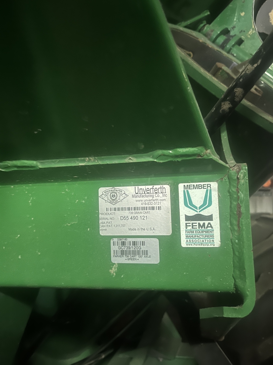 2013 Parker 739 Grain Cart
