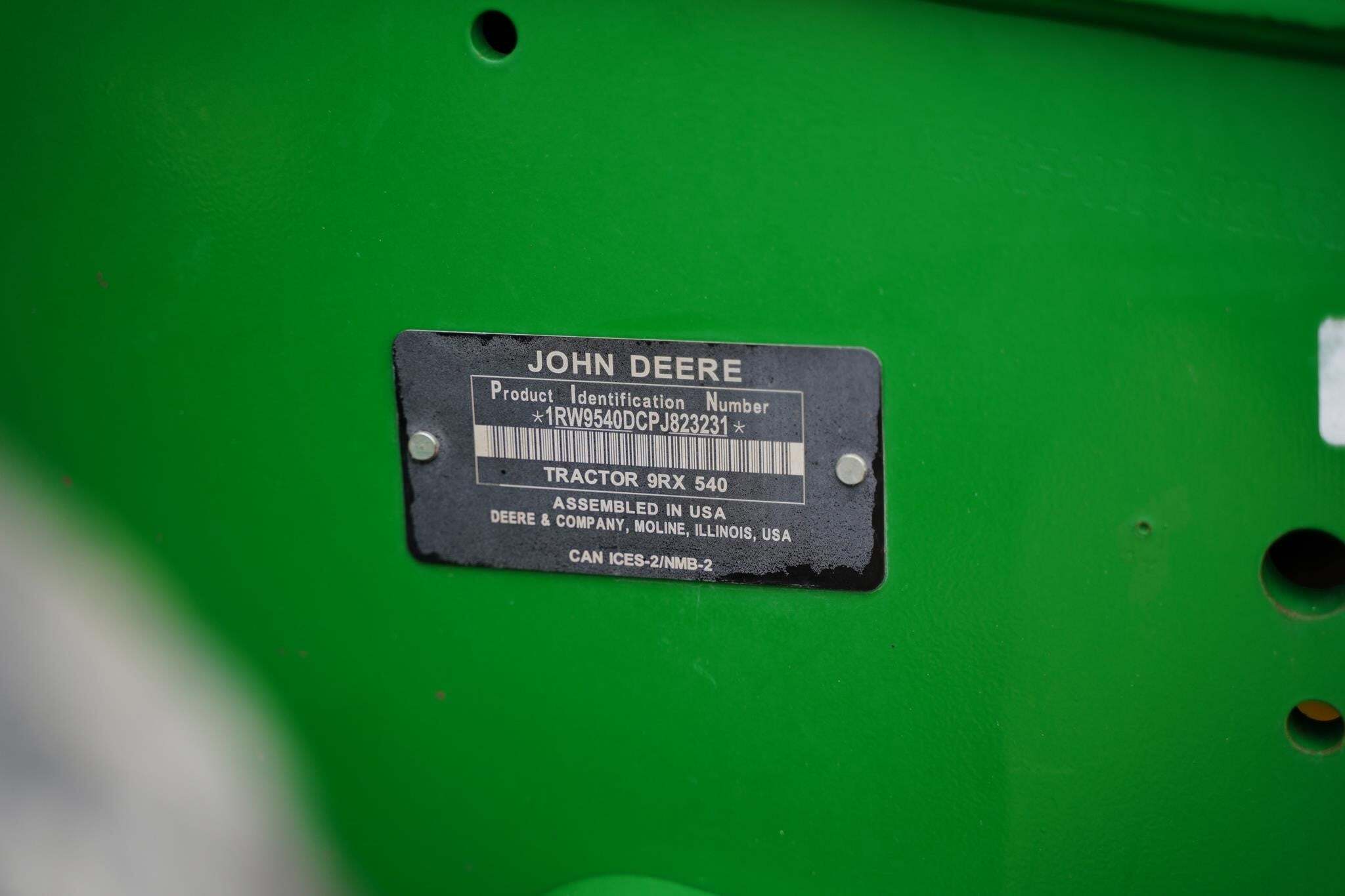 2023 John Deere 9RX 540 Tractor