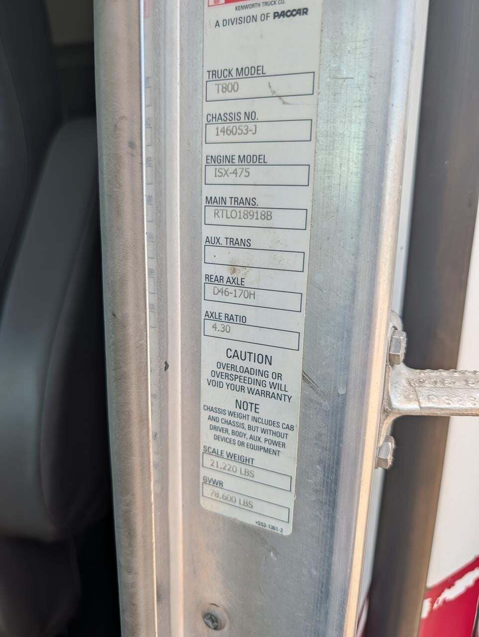 2006 Kenworth T800 Grain Truck