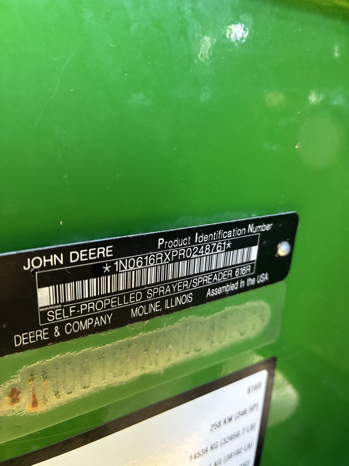 2024 John Deere 616R Self-Propelled Sprayer