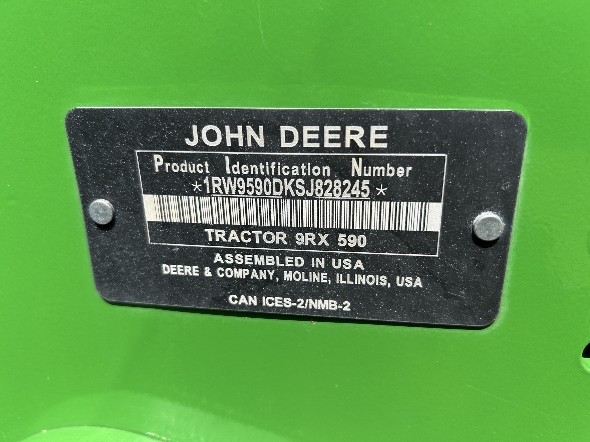 2025 John Deere 9RX 590 Tractor