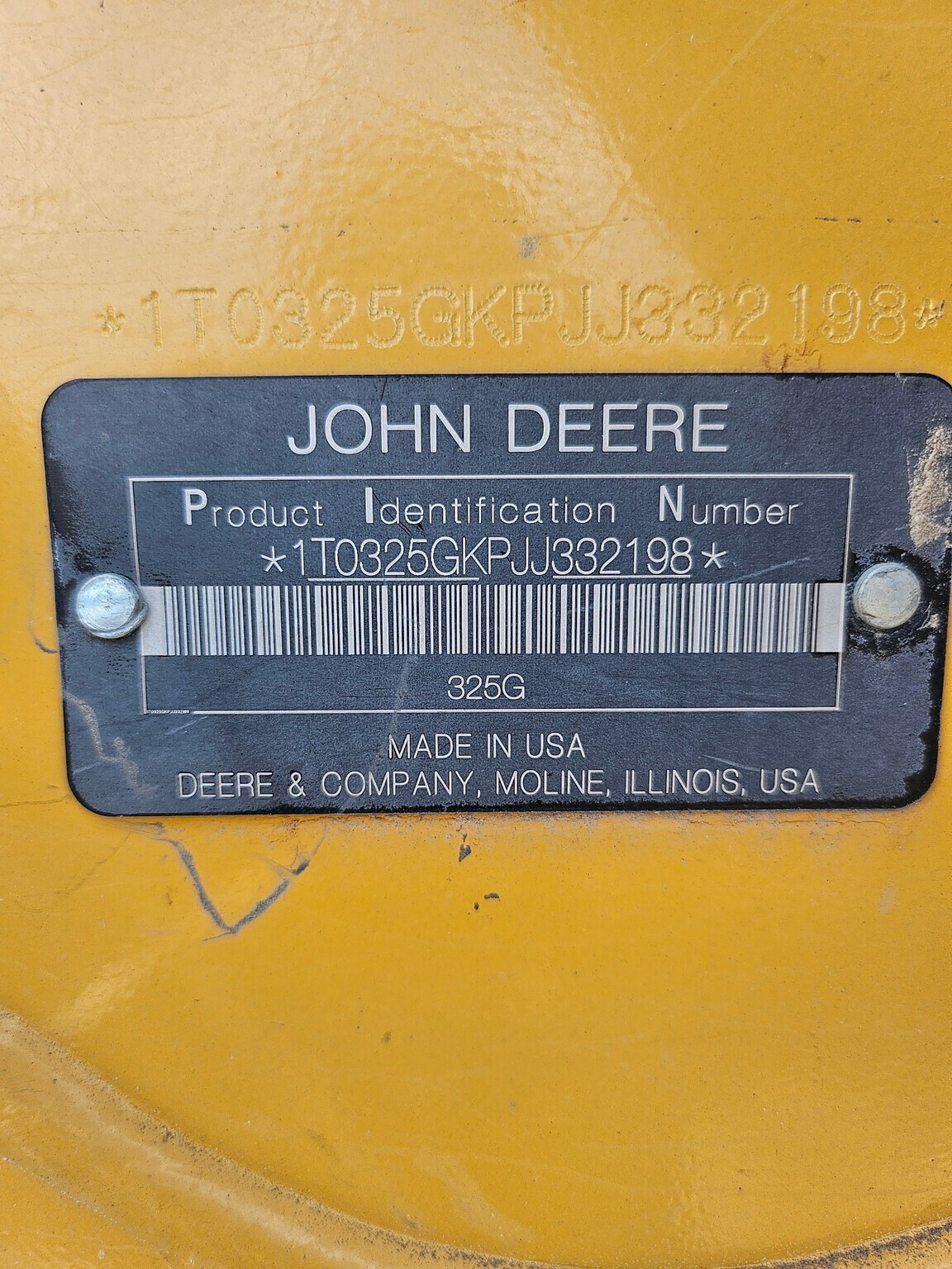 2018 Deere 325G Skid Steer