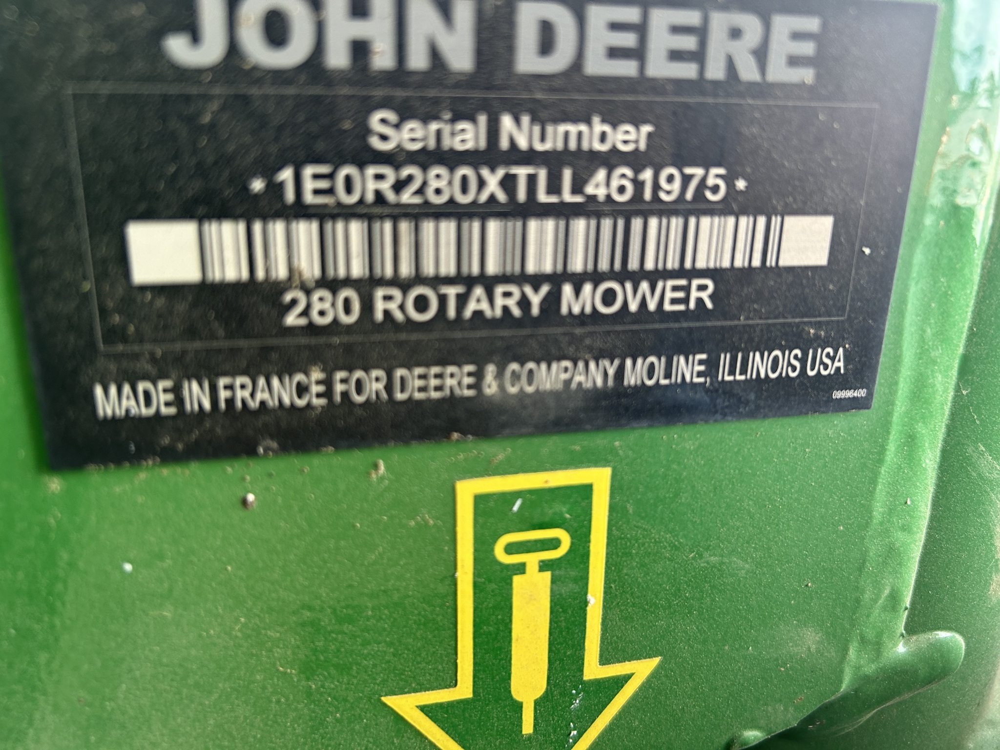 2020 John Deere R280 Disk Mower