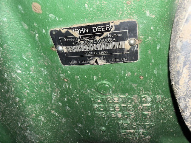 2012 John Deere 8360R Tractor