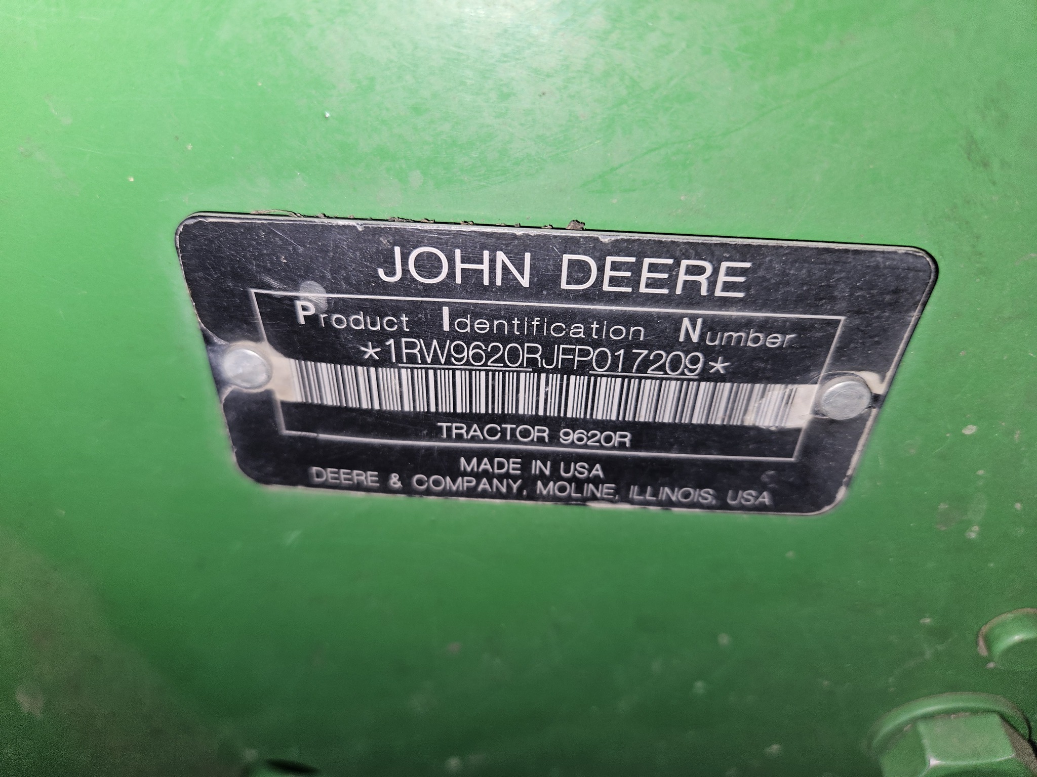2015 John Deere 9620R Tractor