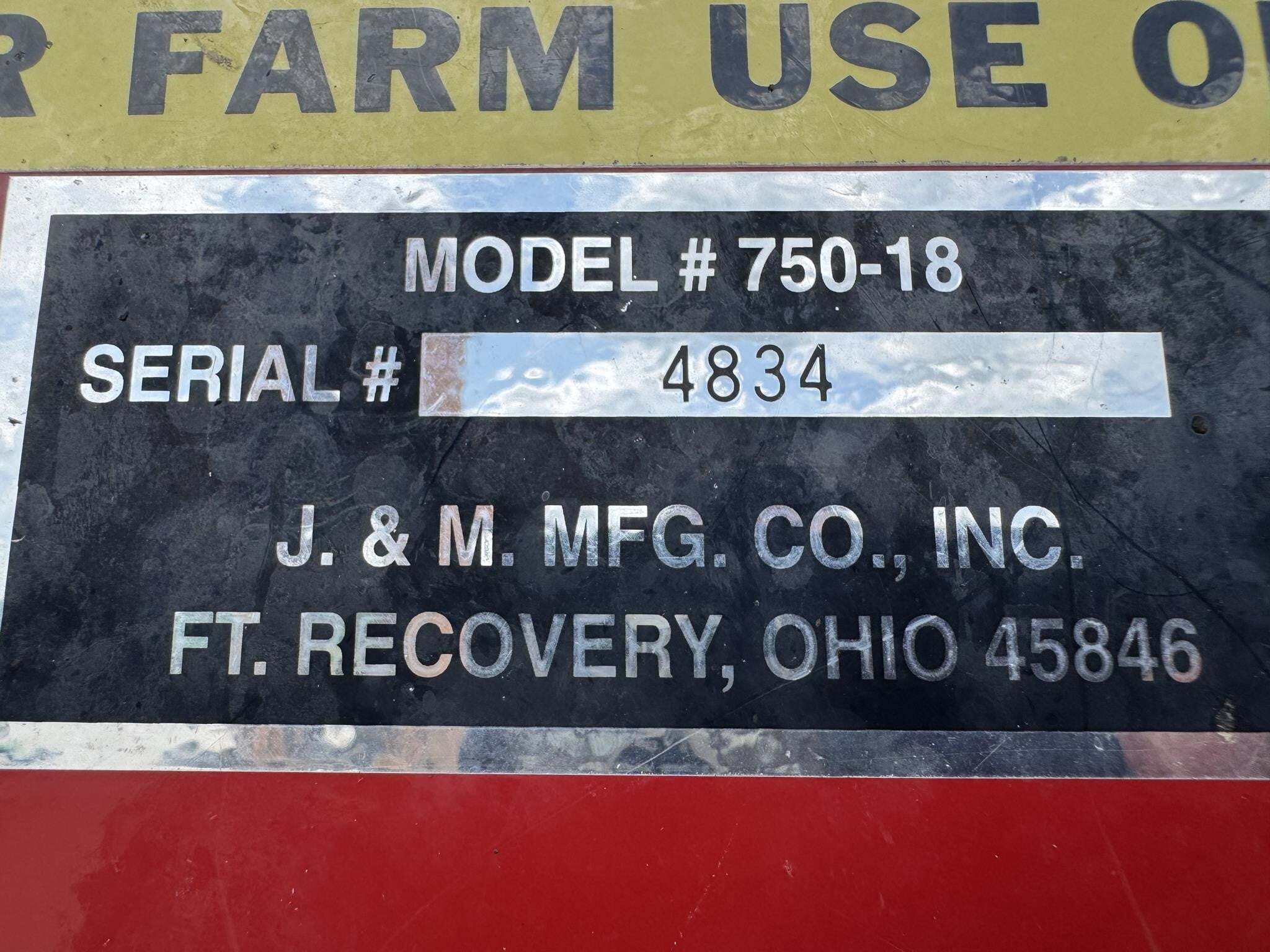  J&M 750-18 Grain Cart
